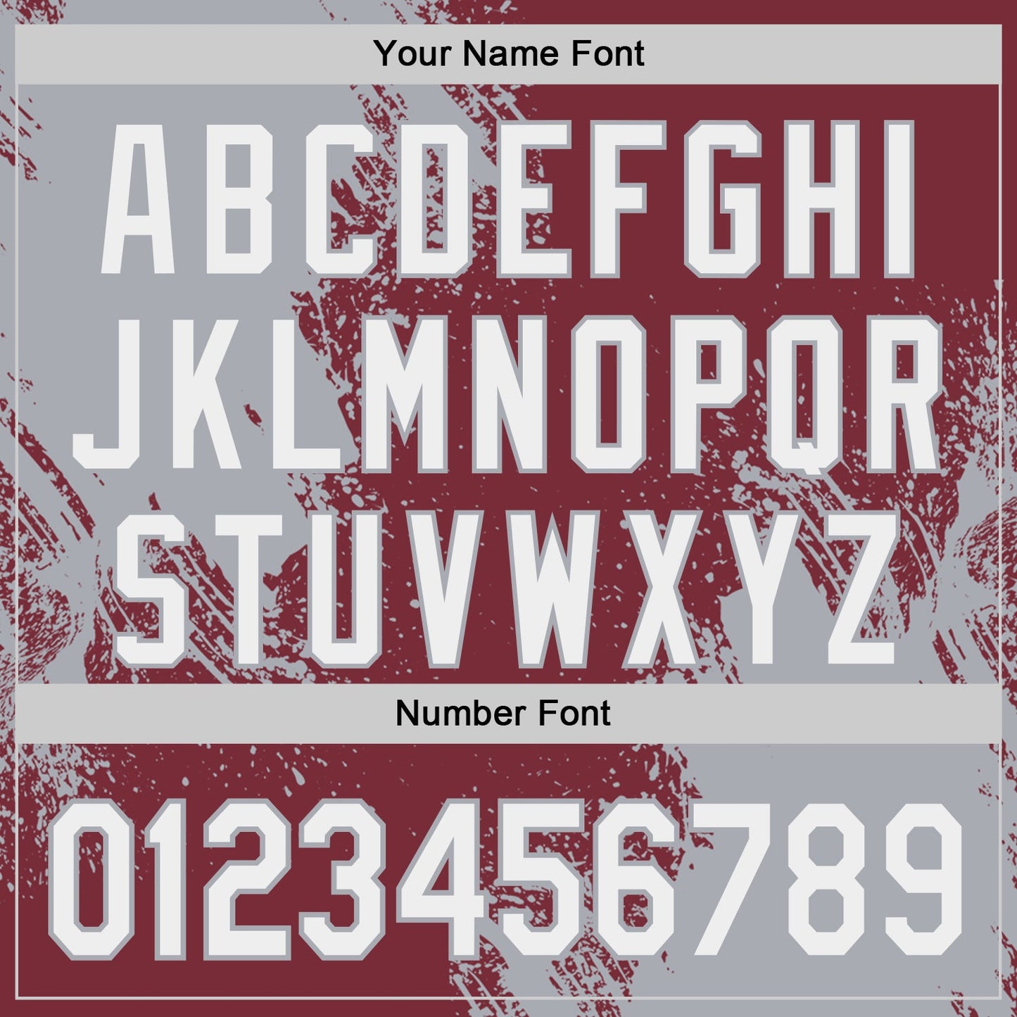 Custom Burgundy White-Gray Abstract Brush Stroke Authentic Baseball Jersey view 5
