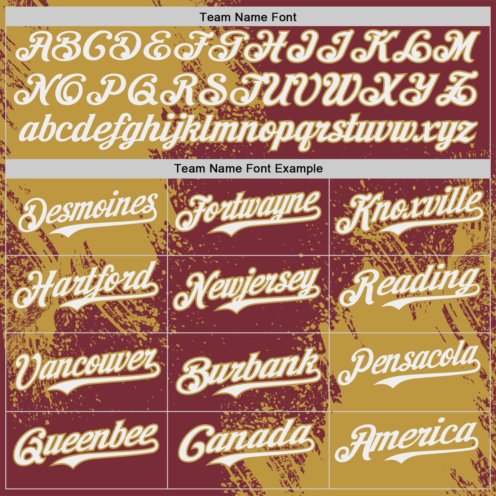 Custom Burgundy White-Old Gold Abstract Brush Stroke Authentic Baseball Jersey view 4