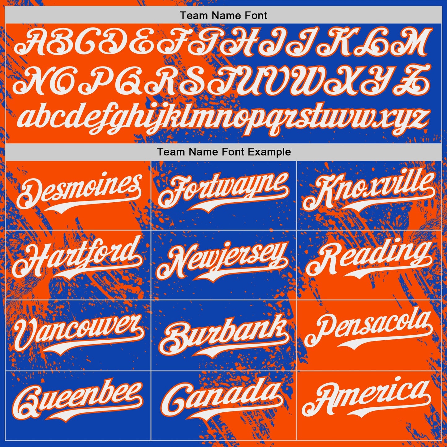 Custom Thunder Blue White-Orange Abstract Brush Stroke Authentic Baseball Jersey view 4