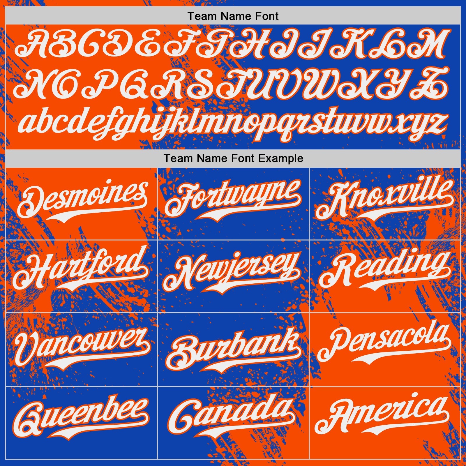 Custom Thunder Blue White-Orange Abstract Brush Stroke Authentic Baseball Jersey view 4