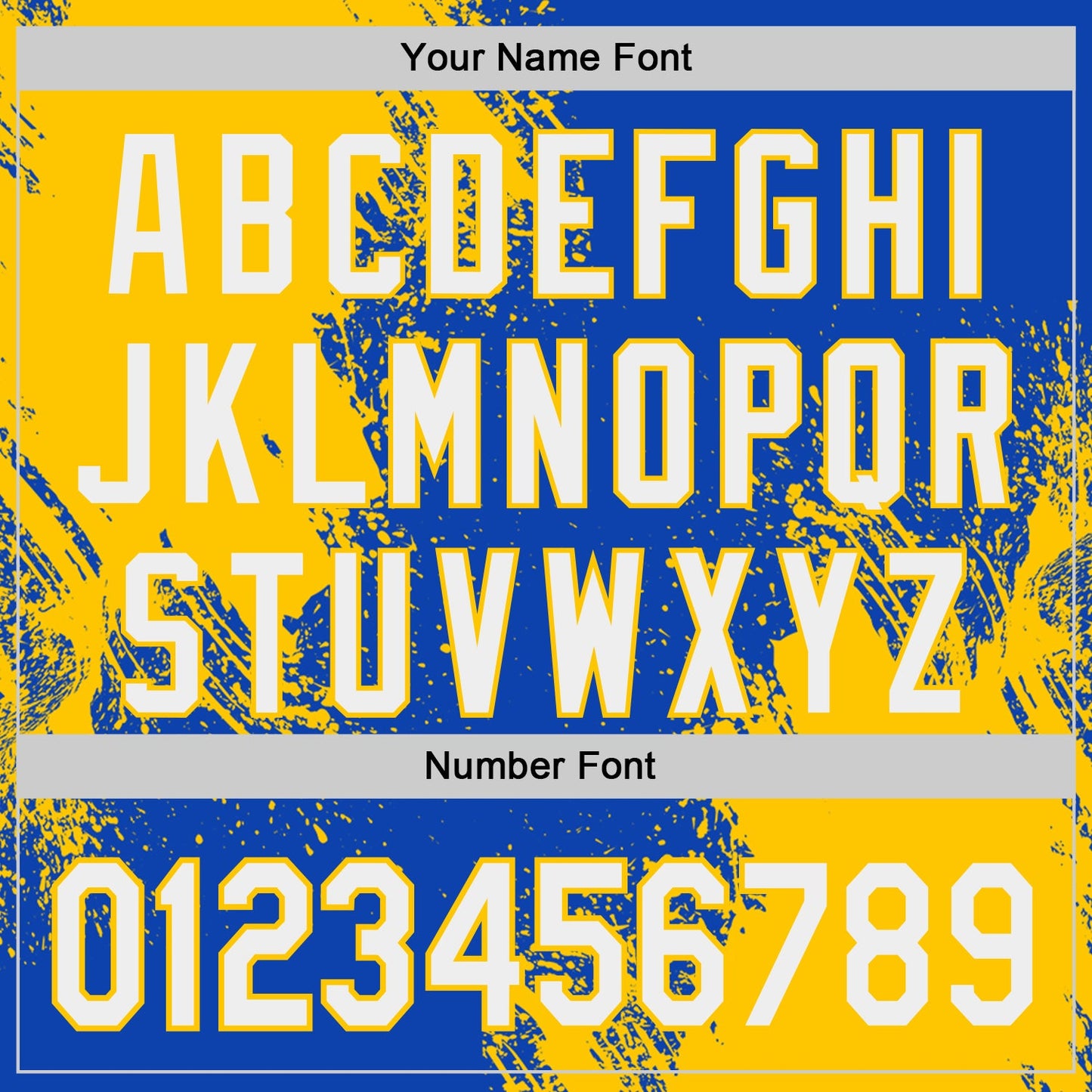 Custom Thunder Blue White-Yellow Abstract Brush Stroke Authentic Baseball Jersey view 5