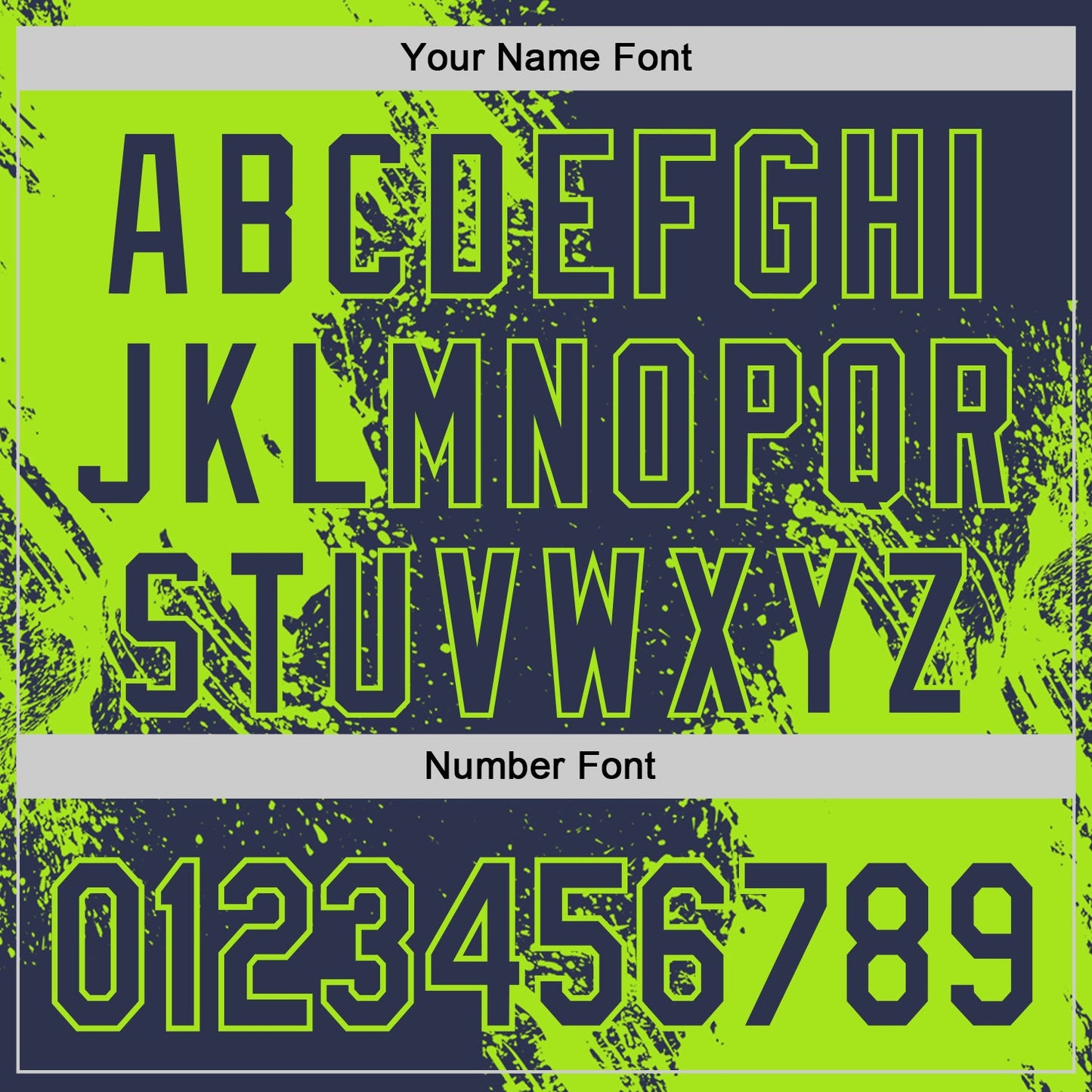 Custom Navy-Neon Green Abstract Brush Stroke Authentic Baseball Jersey view 5