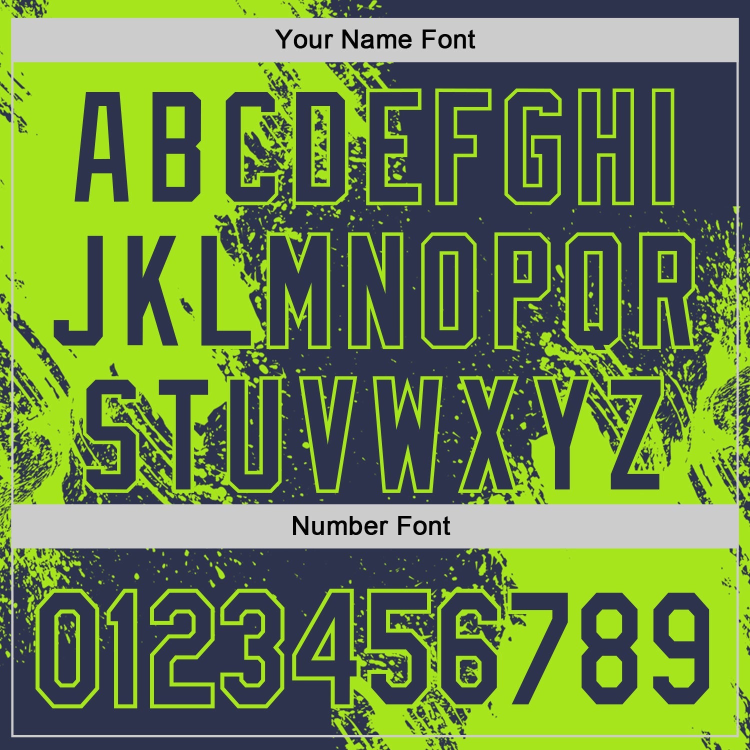 Custom Navy-Neon Green Abstract Brush Stroke Authentic Baseball Jersey view 5