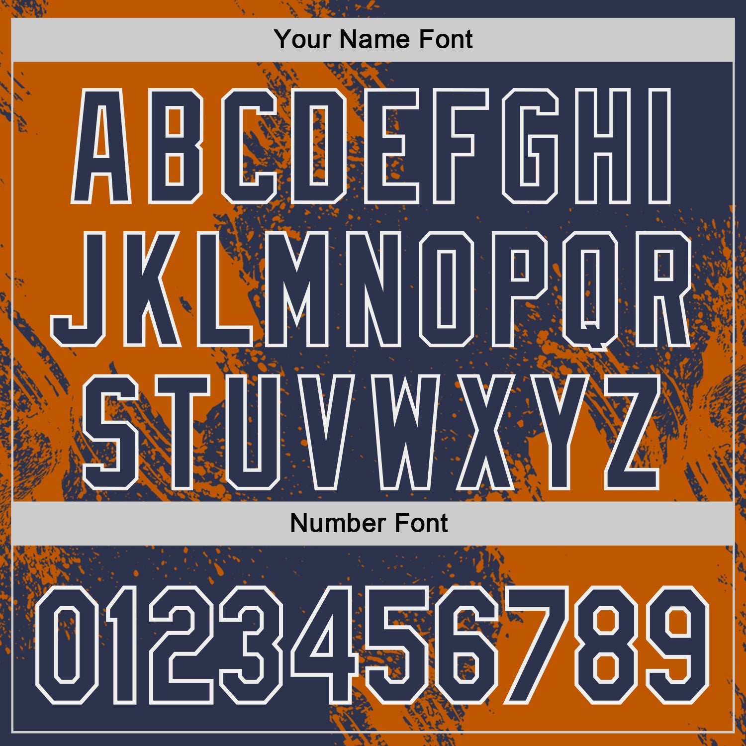 Custom Navy Texas Orange-White Abstract Brush Stroke Authentic Baseball Jersey view 5