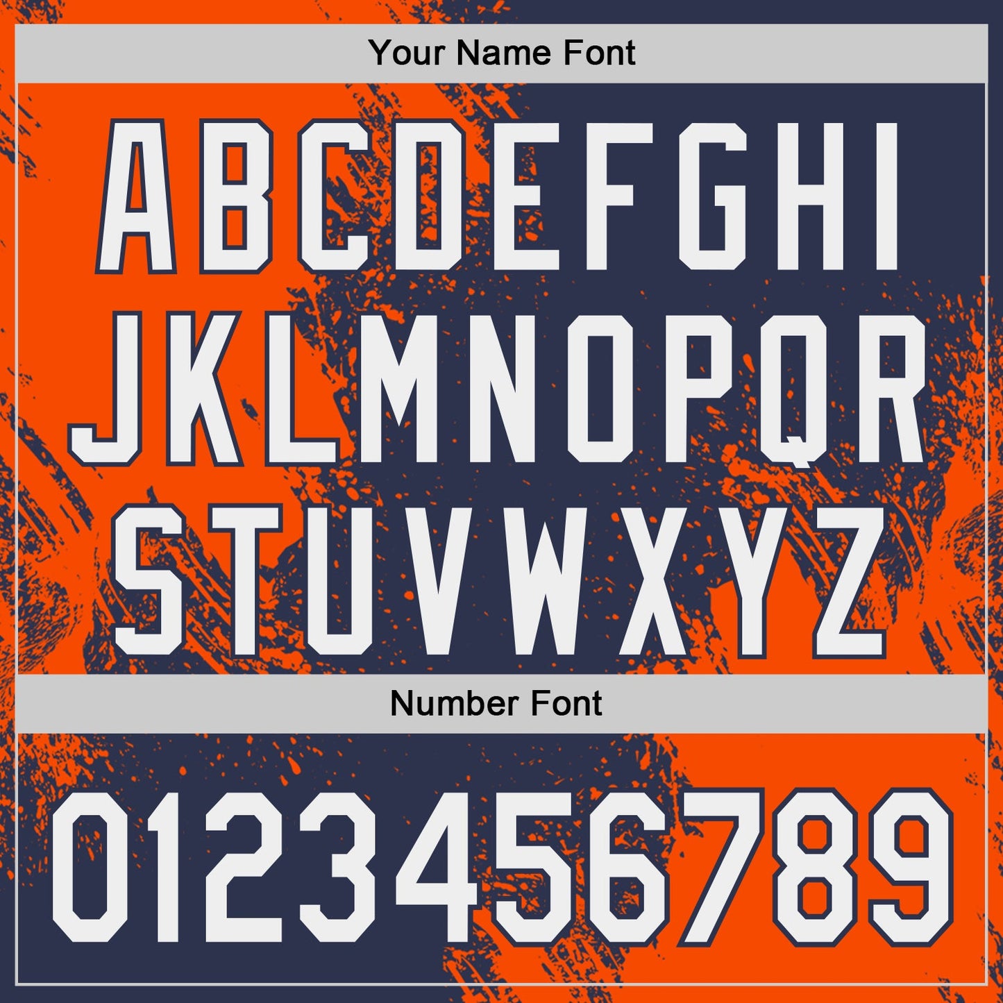 Custom Navy White-Orange Abstract Brush Stroke Authentic Baseball Jersey view 5