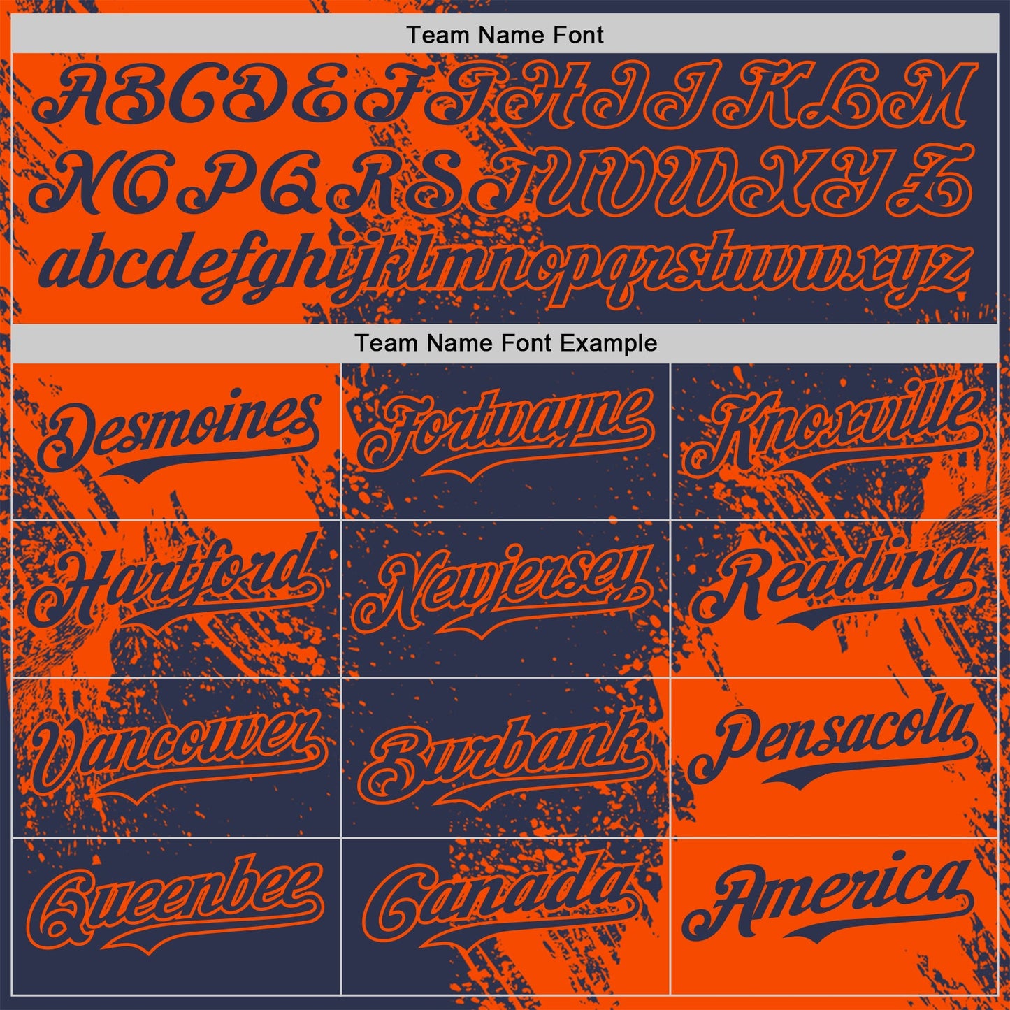 Custom Navy-Orange Abstract Brush Stroke Authentic Baseball Jersey view 4