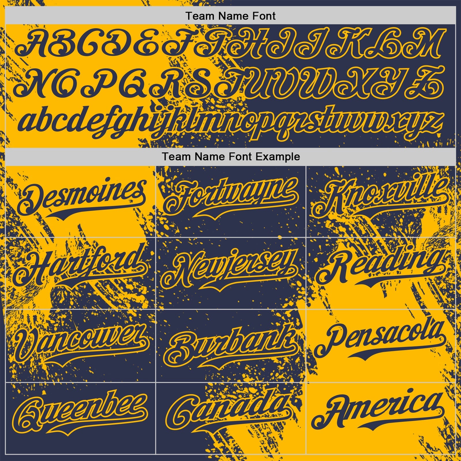 Custom Navy-Gold Abstract Brush Stroke Authentic Baseball Jersey view 4