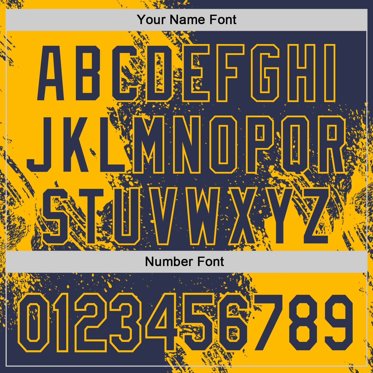 Custom Navy-Gold Abstract Brush Stroke Authentic Baseball Jersey view 5