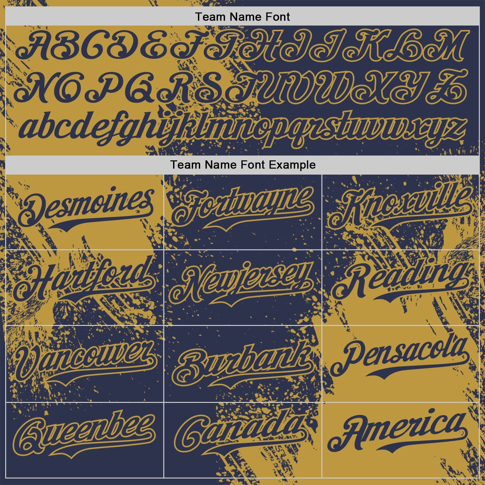 Custom Navy-Old Gold Abstract Brush Stroke Authentic Baseball Jersey view 4