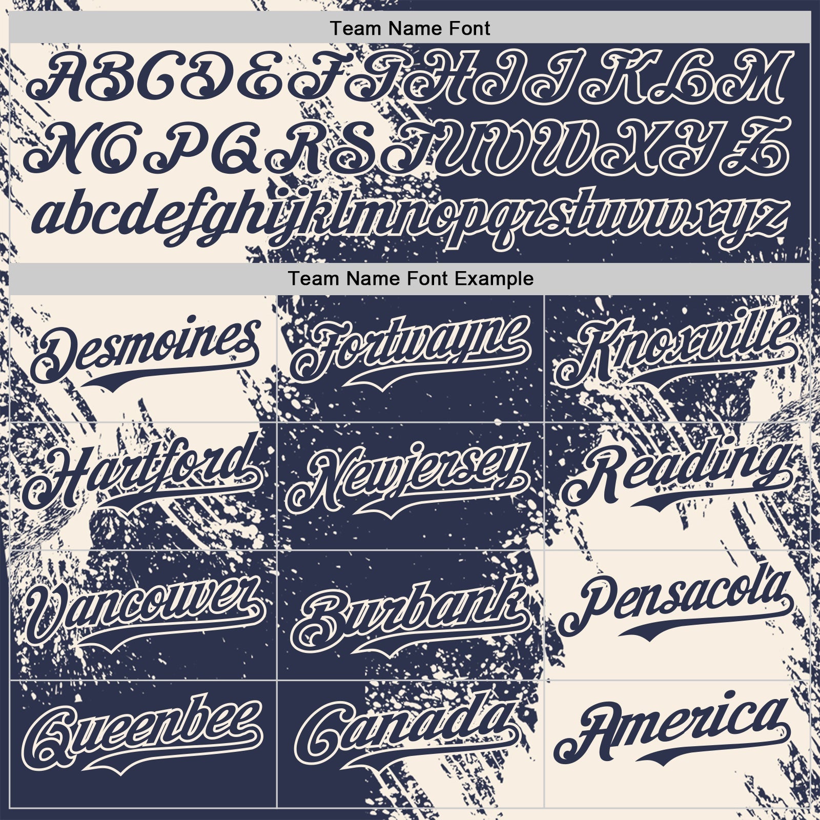Custom Navy-Cream Abstract Brush Stroke Authentic Baseball Jersey view 4