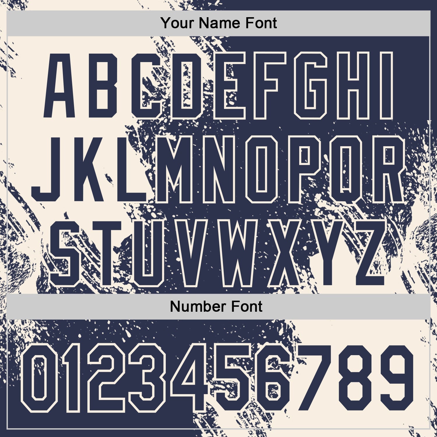 Custom Navy-Cream Abstract Brush Stroke Authentic Baseball Jersey view 5