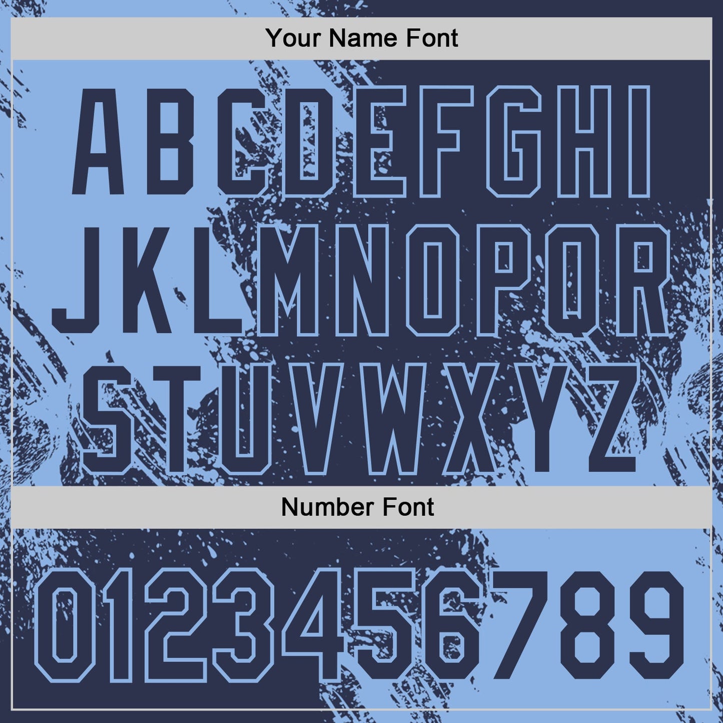 Custom Navy-Light Blue Abstract Brush Stroke Authentic Baseball Jersey view 5