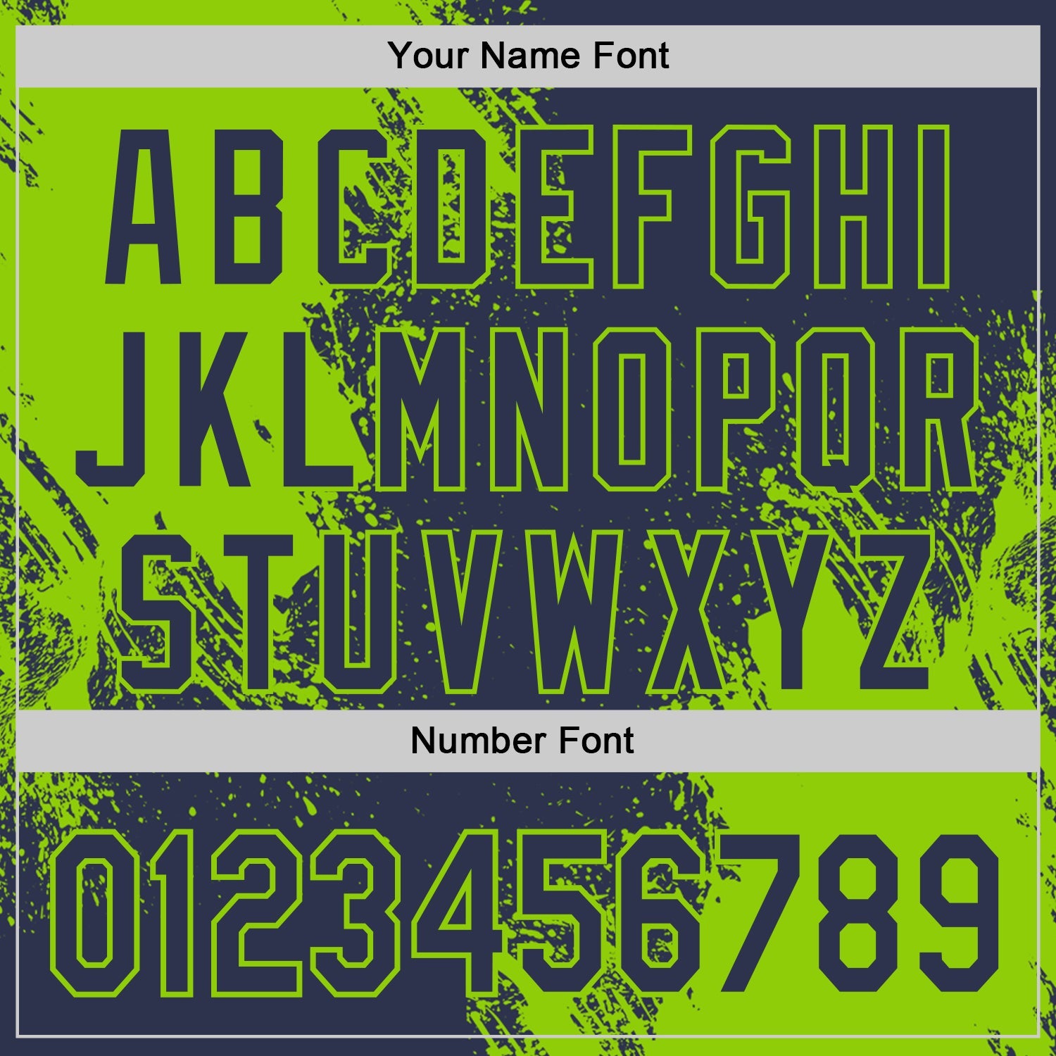Custom Navy-Neon Green Abstract Brush Stroke Authentic Baseball Jersey view 5