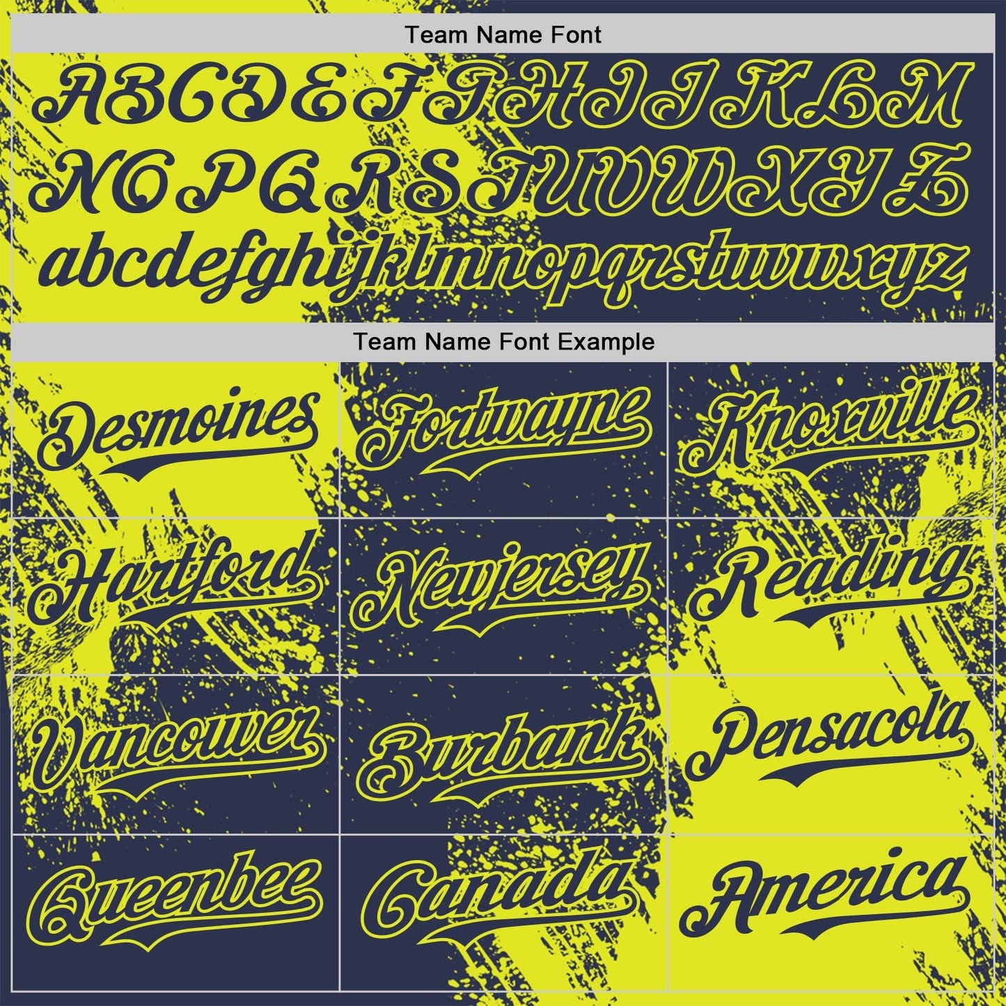 Custom Navy-Neon Yellow Abstract Brush Stroke Authentic Baseball Jersey view 4