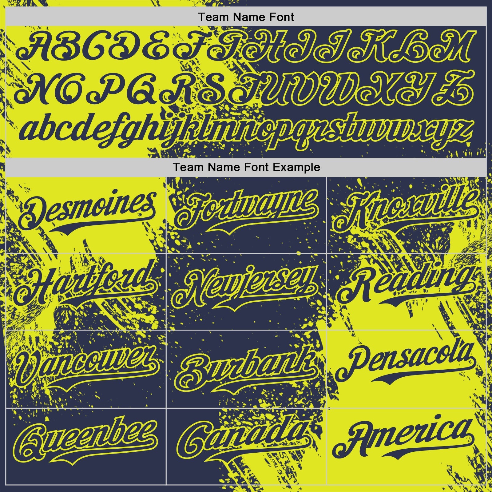 Custom Navy-Neon Yellow Abstract Brush Stroke Authentic Baseball Jersey view 4