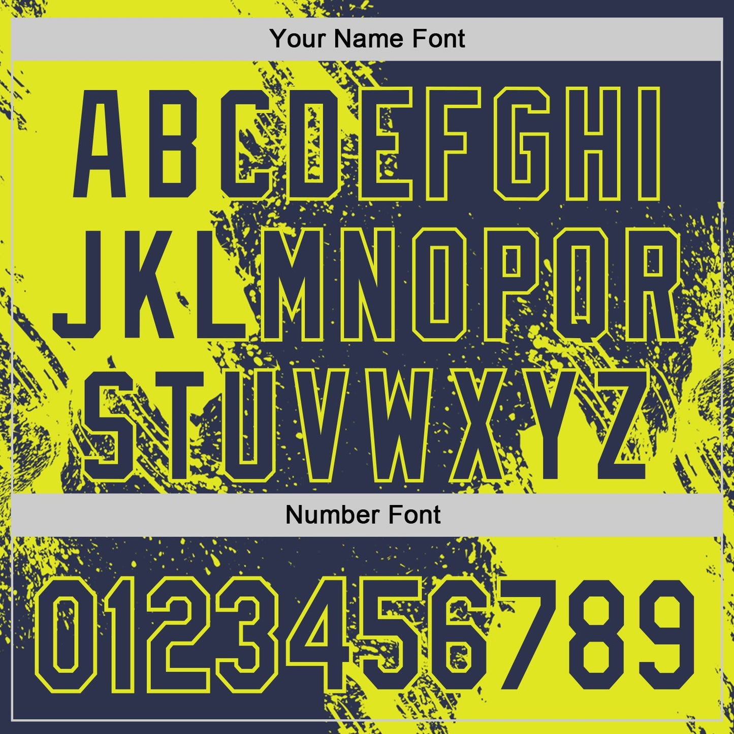 Custom Navy-Neon Yellow Abstract Brush Stroke Authentic Baseball Jersey view 5