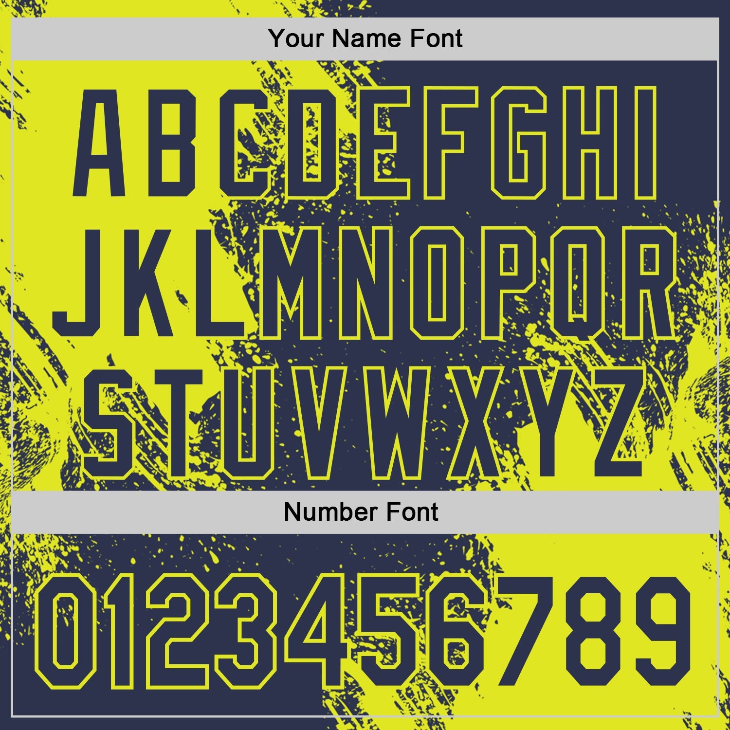Custom Navy-Neon Yellow Abstract Brush Stroke Authentic Baseball Jersey view 5