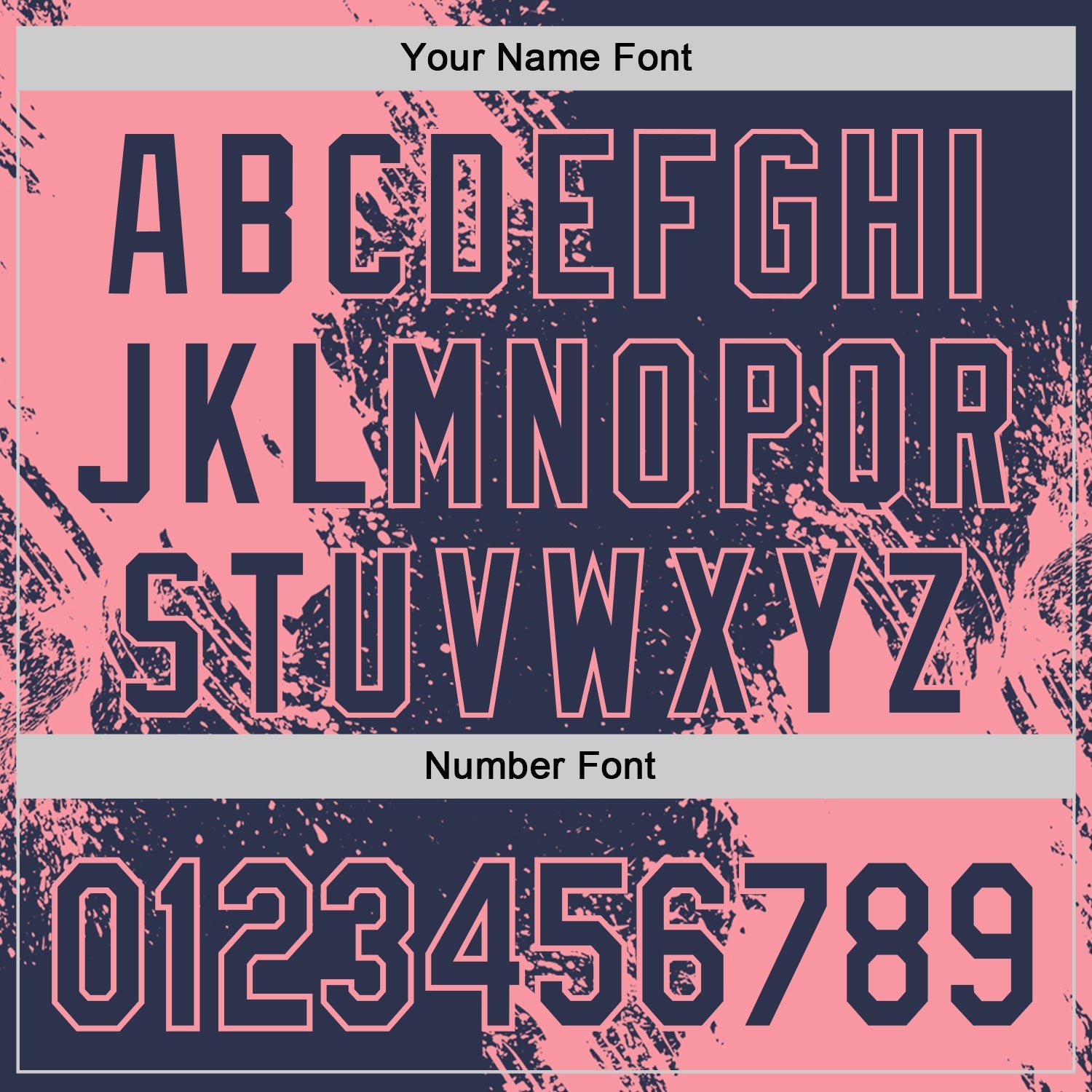 Custom Navy-Medium Pink Abstract Brush Stroke Authentic Baseball Jersey view 5