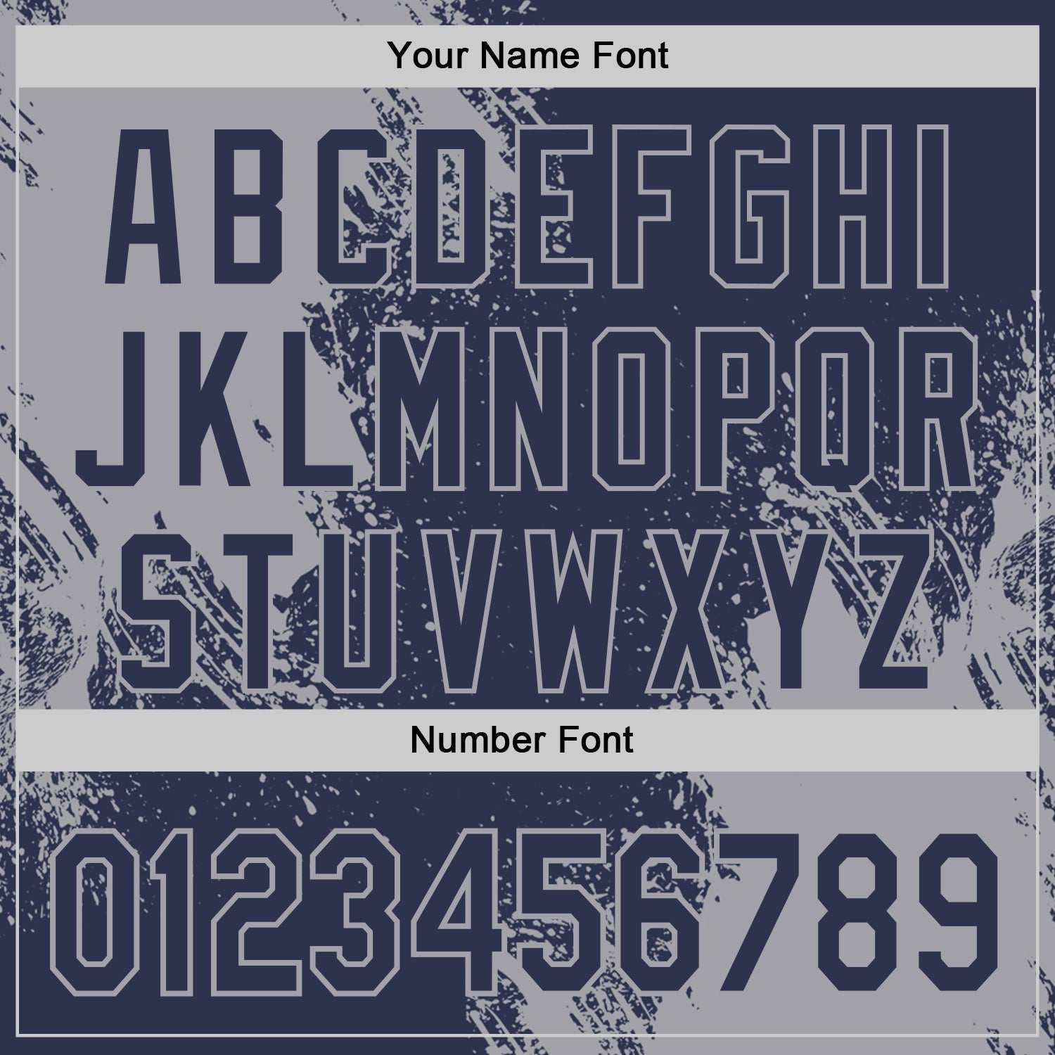 Custom Navy-Gray Abstract Brush Stroke Authentic Baseball Jersey view 5