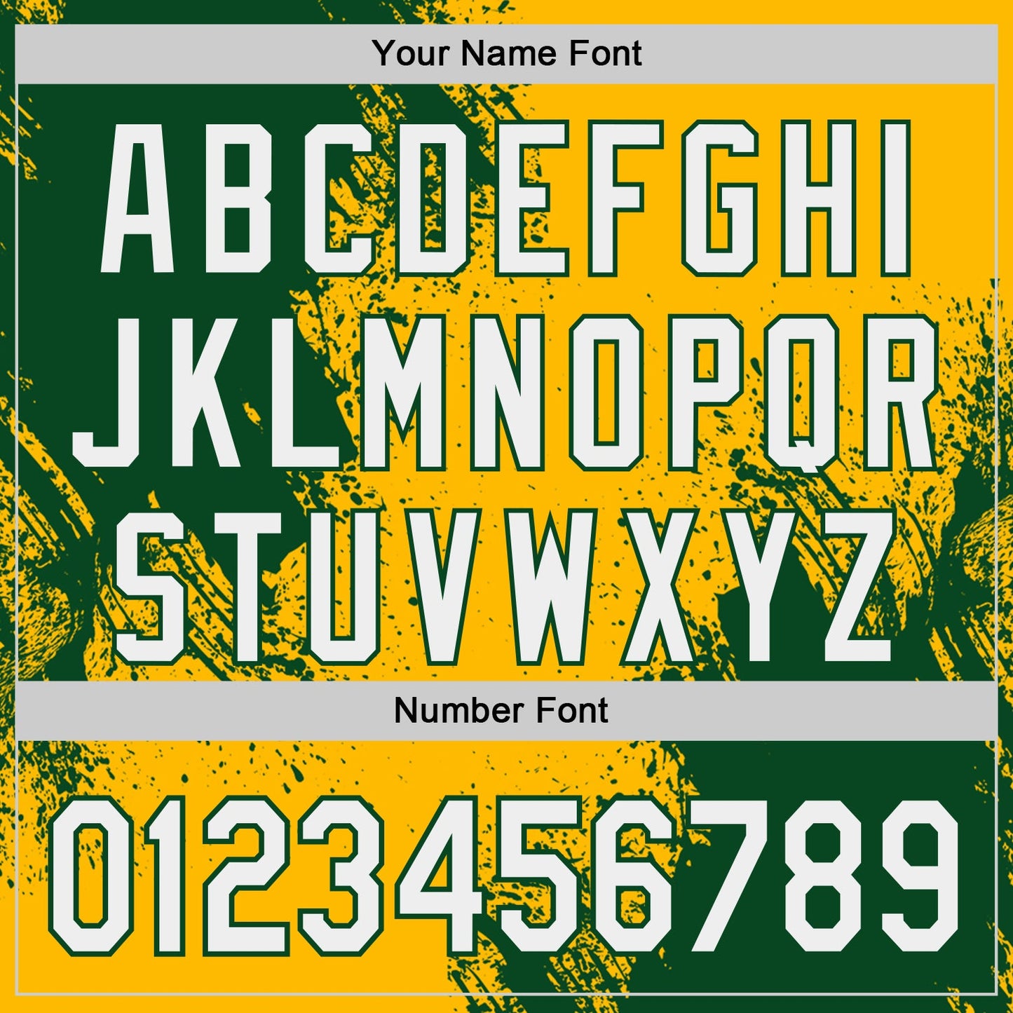 Custom Gold White-Green Abstract Brush Stroke Authentic Baseball Jersey view 5