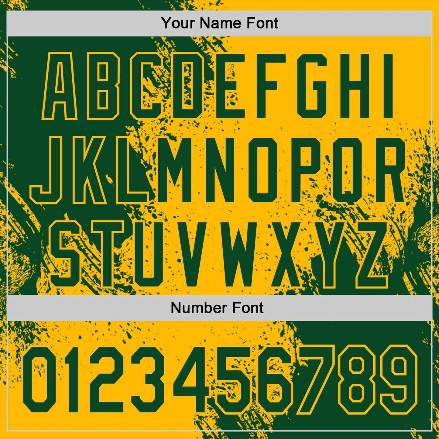 Custom Gold-Green Abstract Brush Stroke Authentic Baseball Jersey view 5