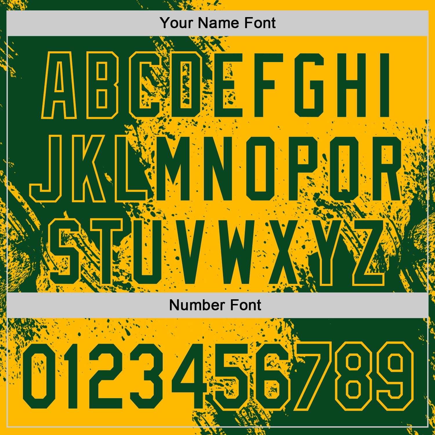 Custom Gold-Green Abstract Brush Stroke Authentic Baseball Jersey view 5
