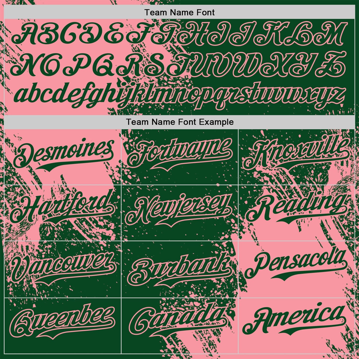 Custom Green-Medium Pink Abstract Brush Stroke Authentic Baseball Jersey view 4