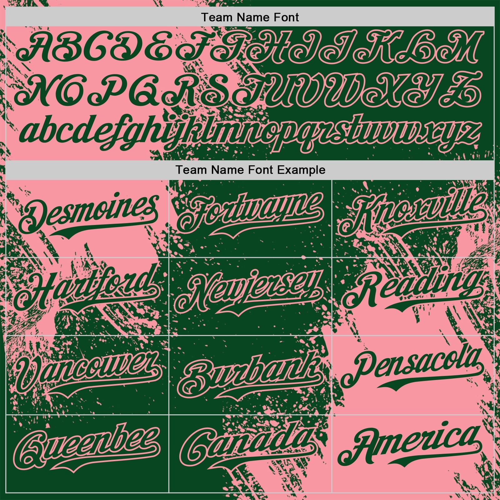 Custom Green-Medium Pink Abstract Brush Stroke Authentic Baseball Jersey view 4