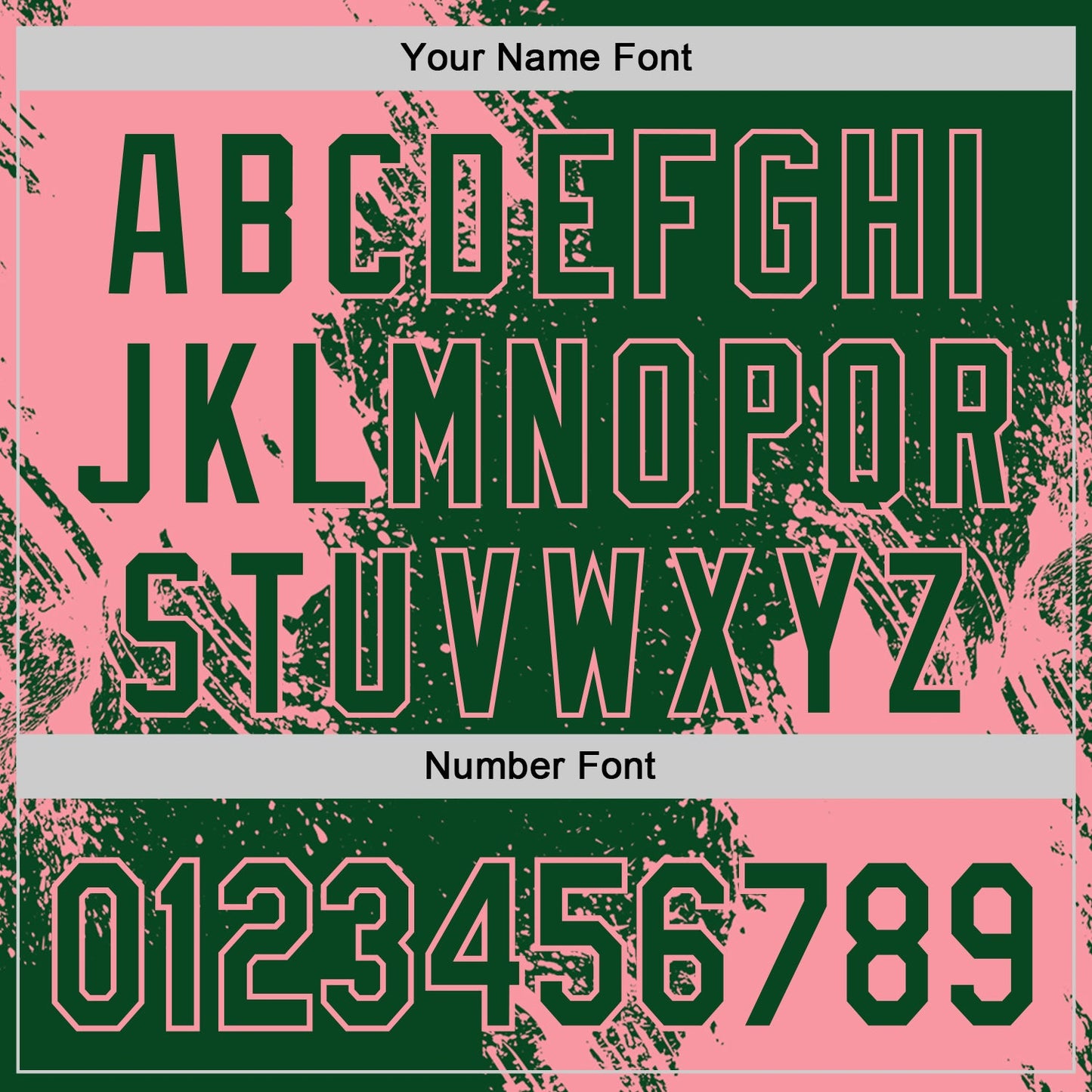 Custom Green-Medium Pink Abstract Brush Stroke Authentic Baseball Jersey view 5