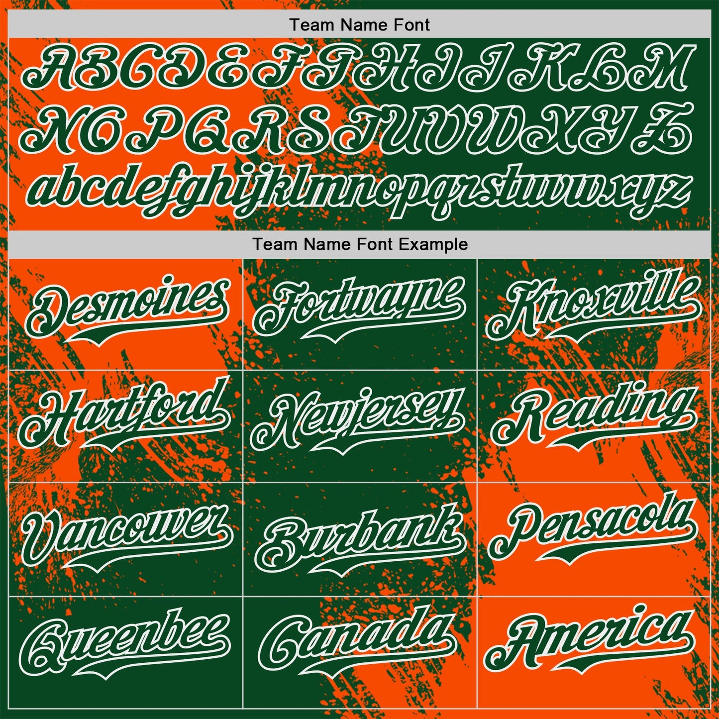 Custom Green Orange-White Abstract Brush Stroke Authentic Baseball Jersey view 4