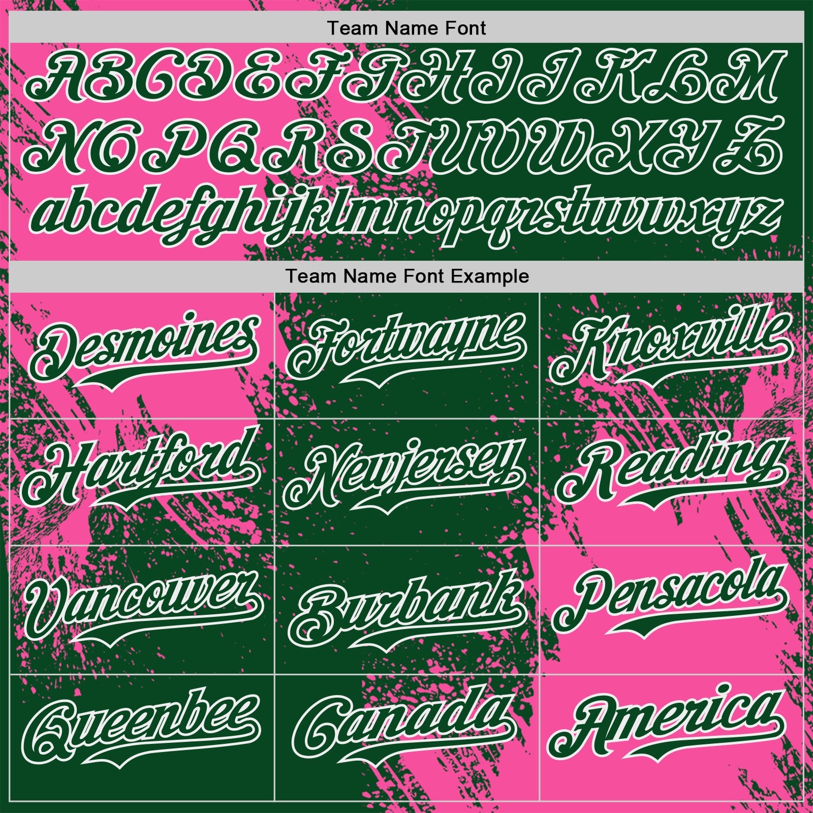 Custom Green Pink-White Abstract Brush Stroke Authentic Baseball Jersey view 4