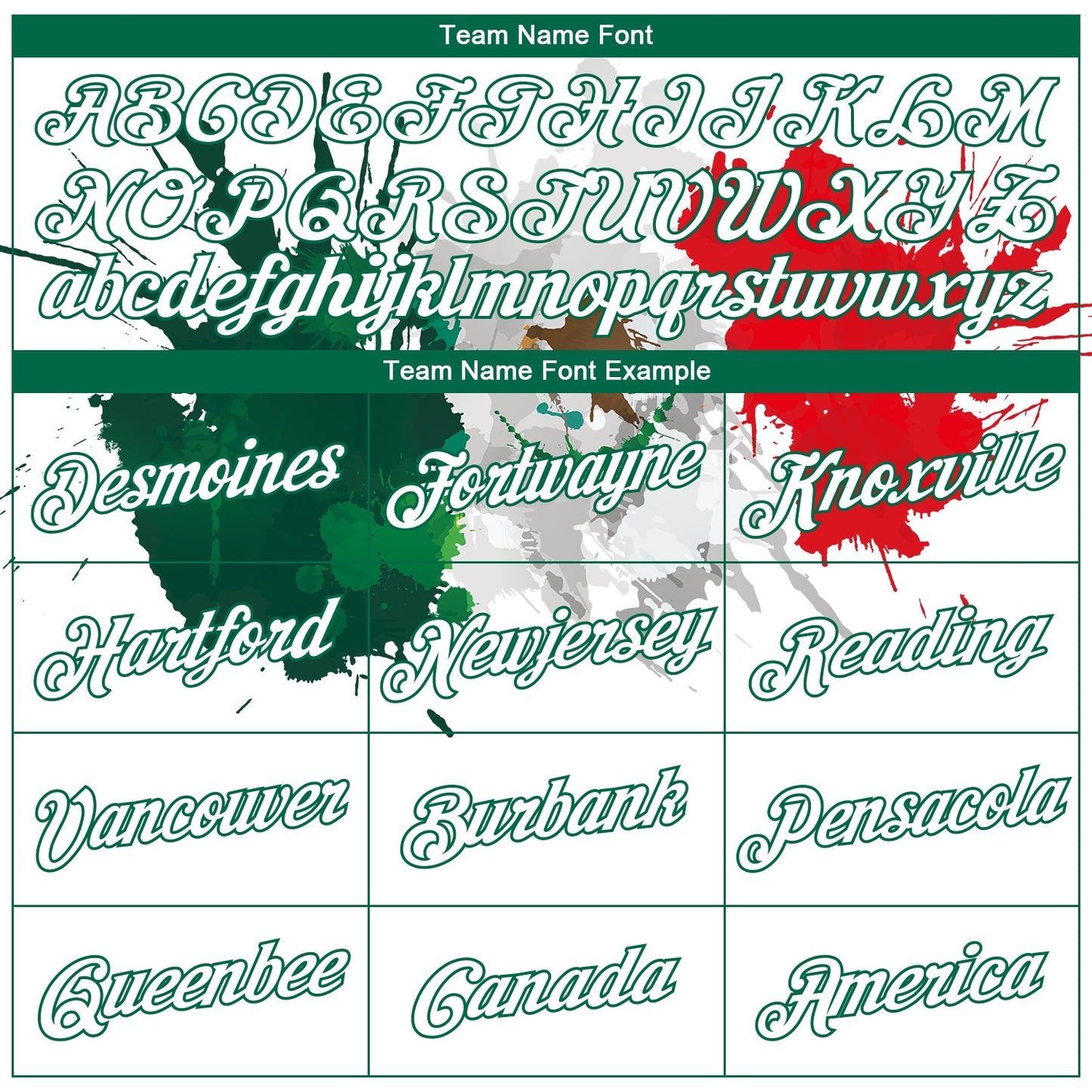 Custom White Kelly Green-Red 3D Mexico Splashes Authentic Basketball Jersey view 3