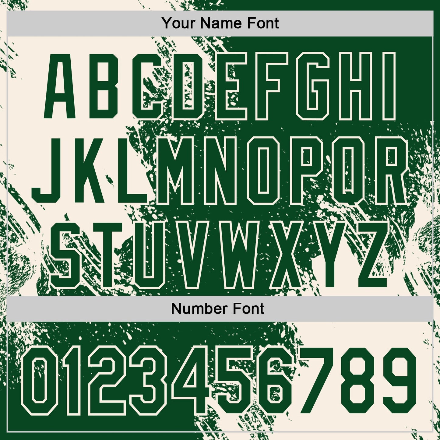 Custom Green-Cream Abstract Brush Stroke Authentic Baseball Jersey view 5