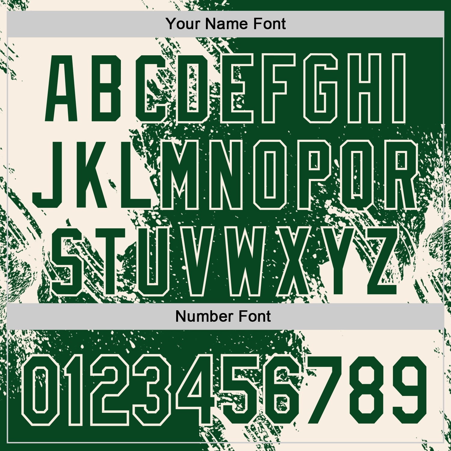 Custom Green-Cream Abstract Brush Stroke Authentic Baseball Jersey view 5