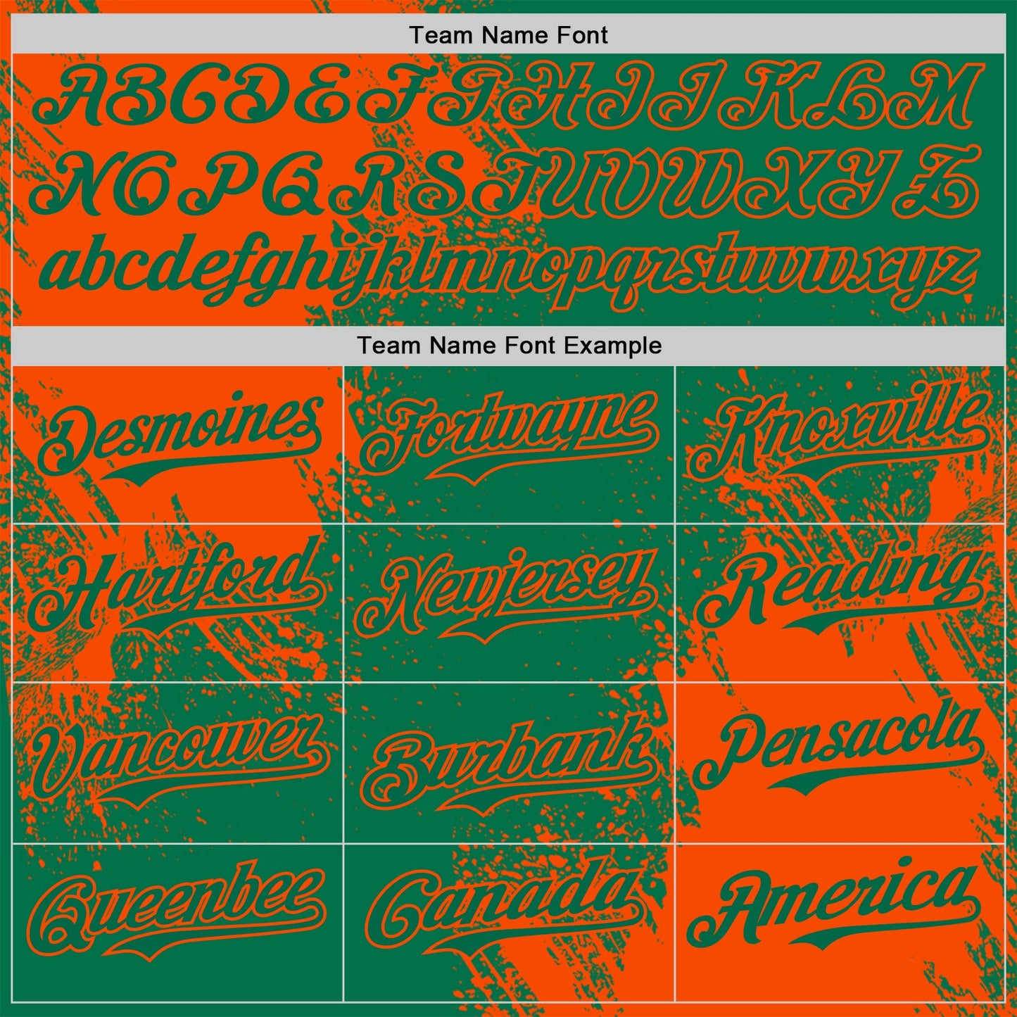 Custom Kelly Green-Orange Abstract Brush Stroke Authentic Baseball Jersey view 4