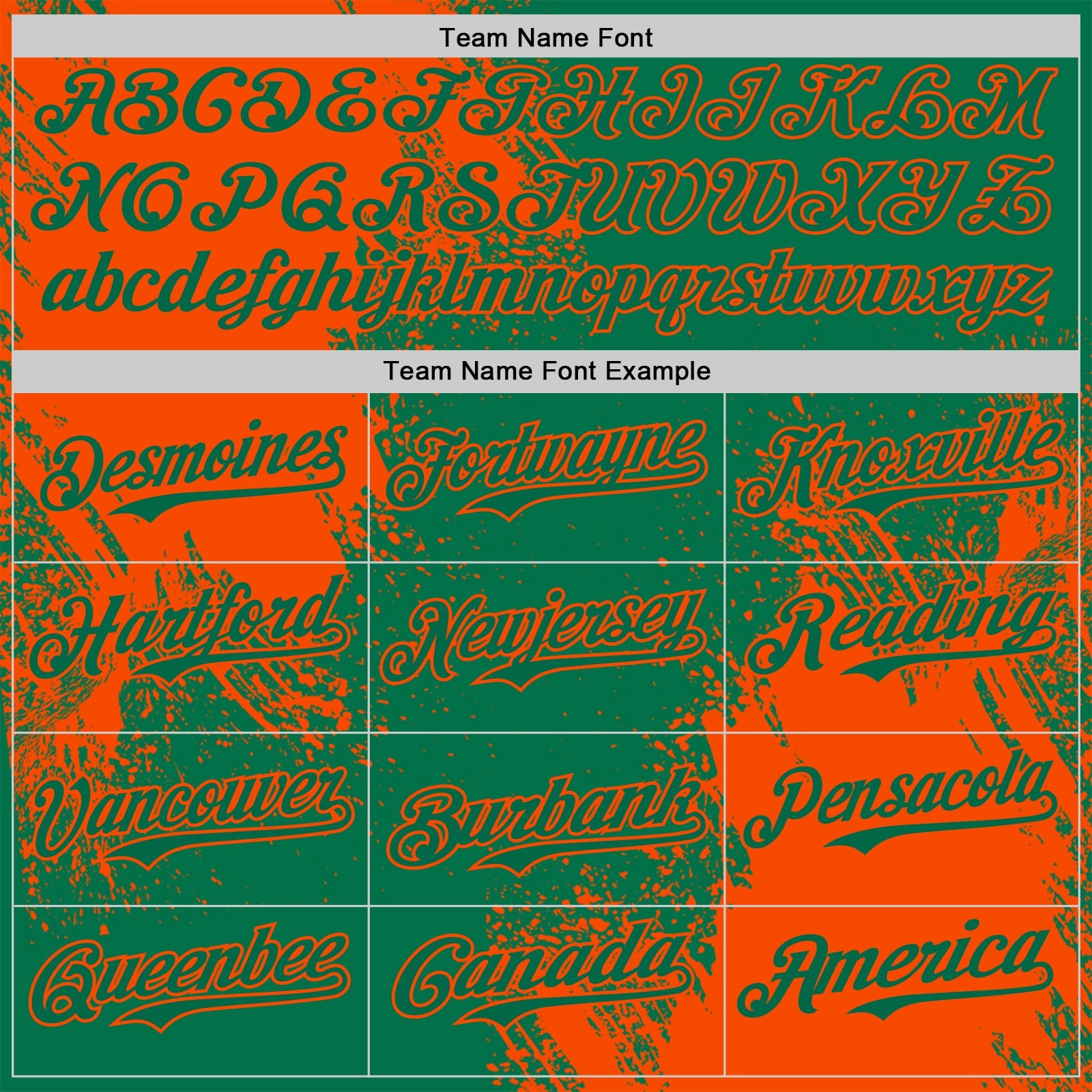 Custom Kelly Green-Orange Abstract Brush Stroke Authentic Baseball Jersey view 4