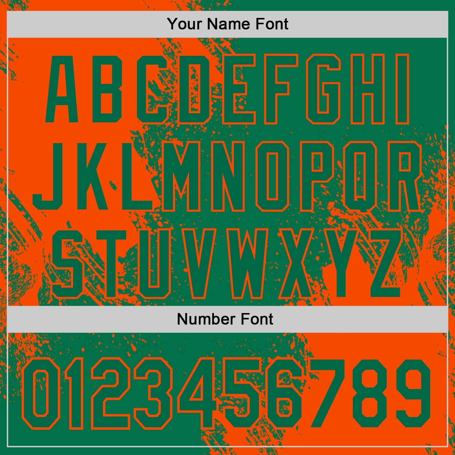 Custom Kelly Green-Orange Abstract Brush Stroke Authentic Baseball Jersey view 5