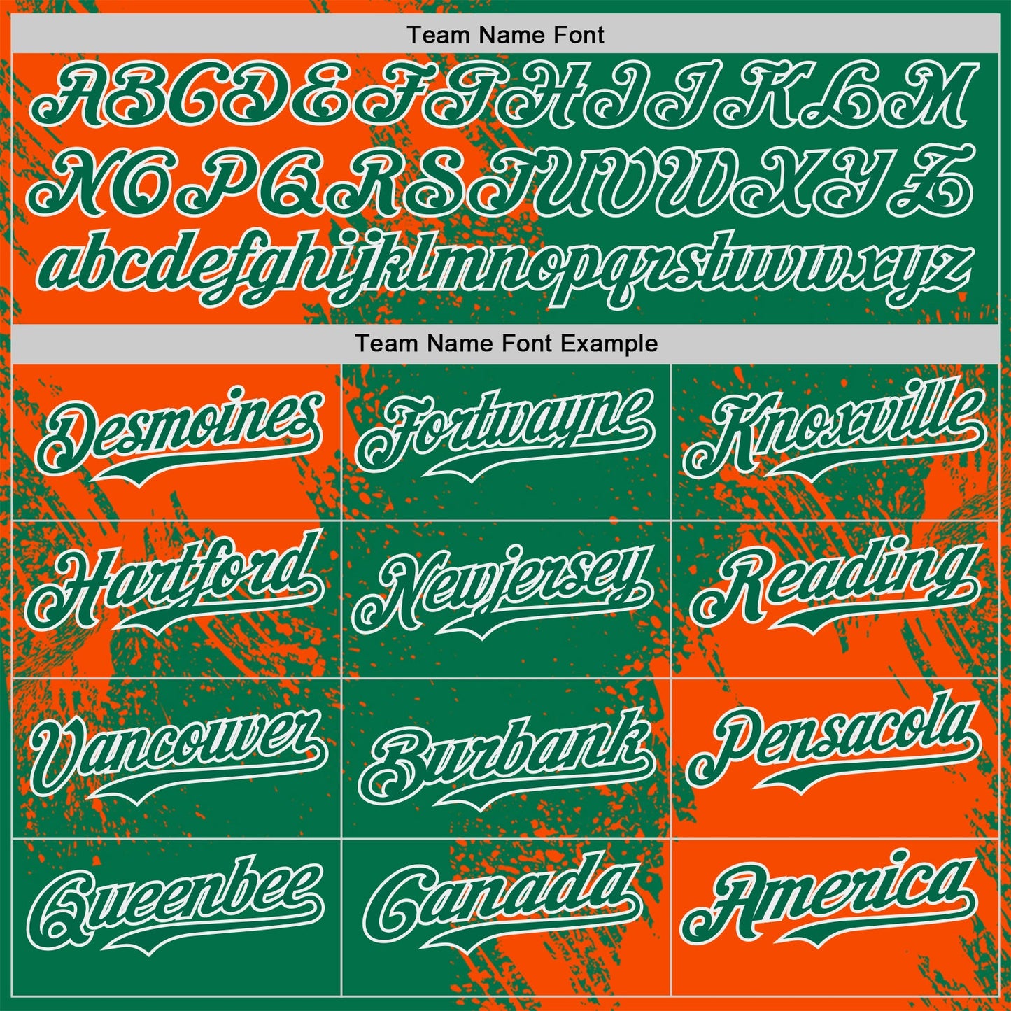 Custom Kelly Green Orange-White Abstract Brush Stroke Authentic Baseball Jersey view 4