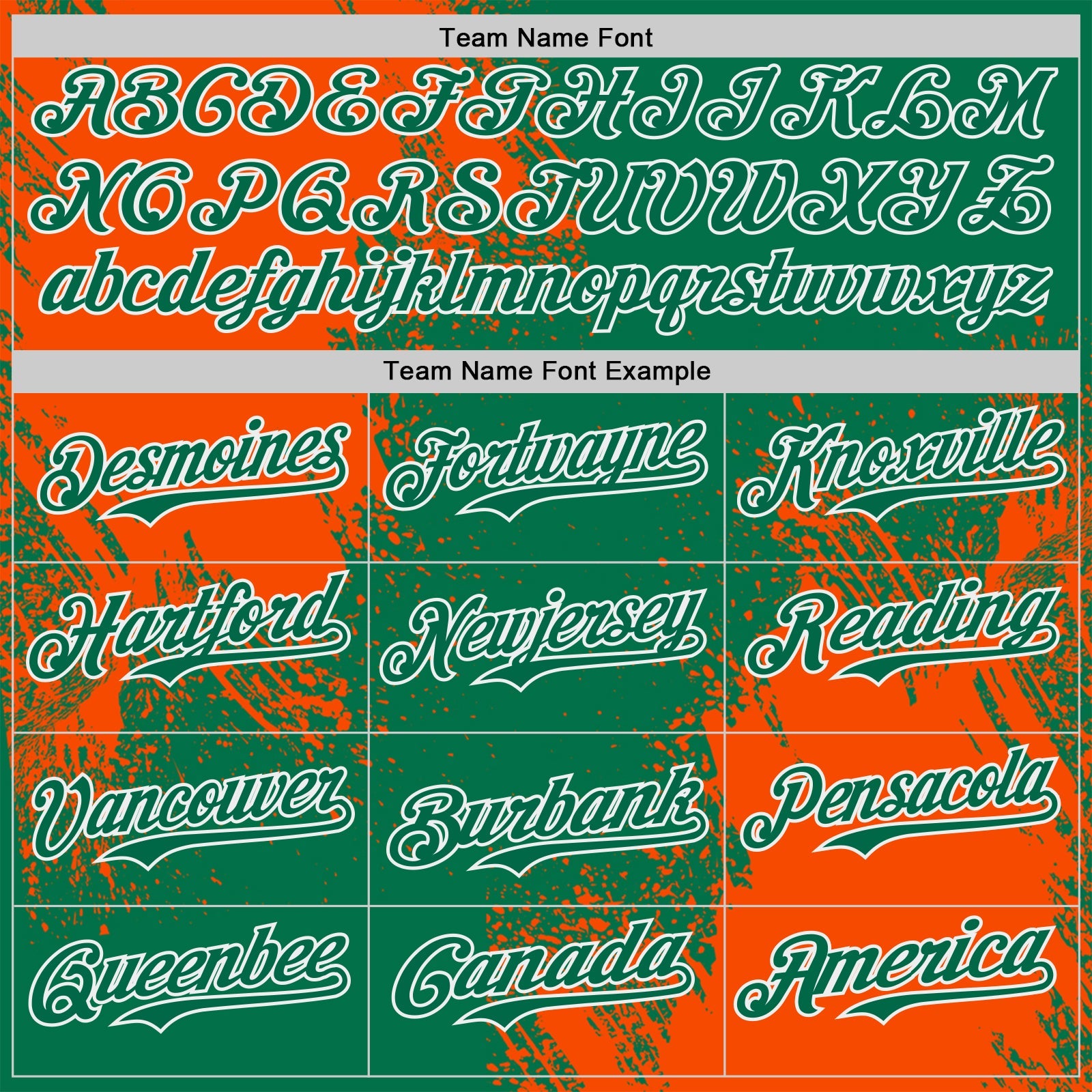 Custom Kelly Green Orange-White Abstract Brush Stroke Authentic Baseball Jersey view 4