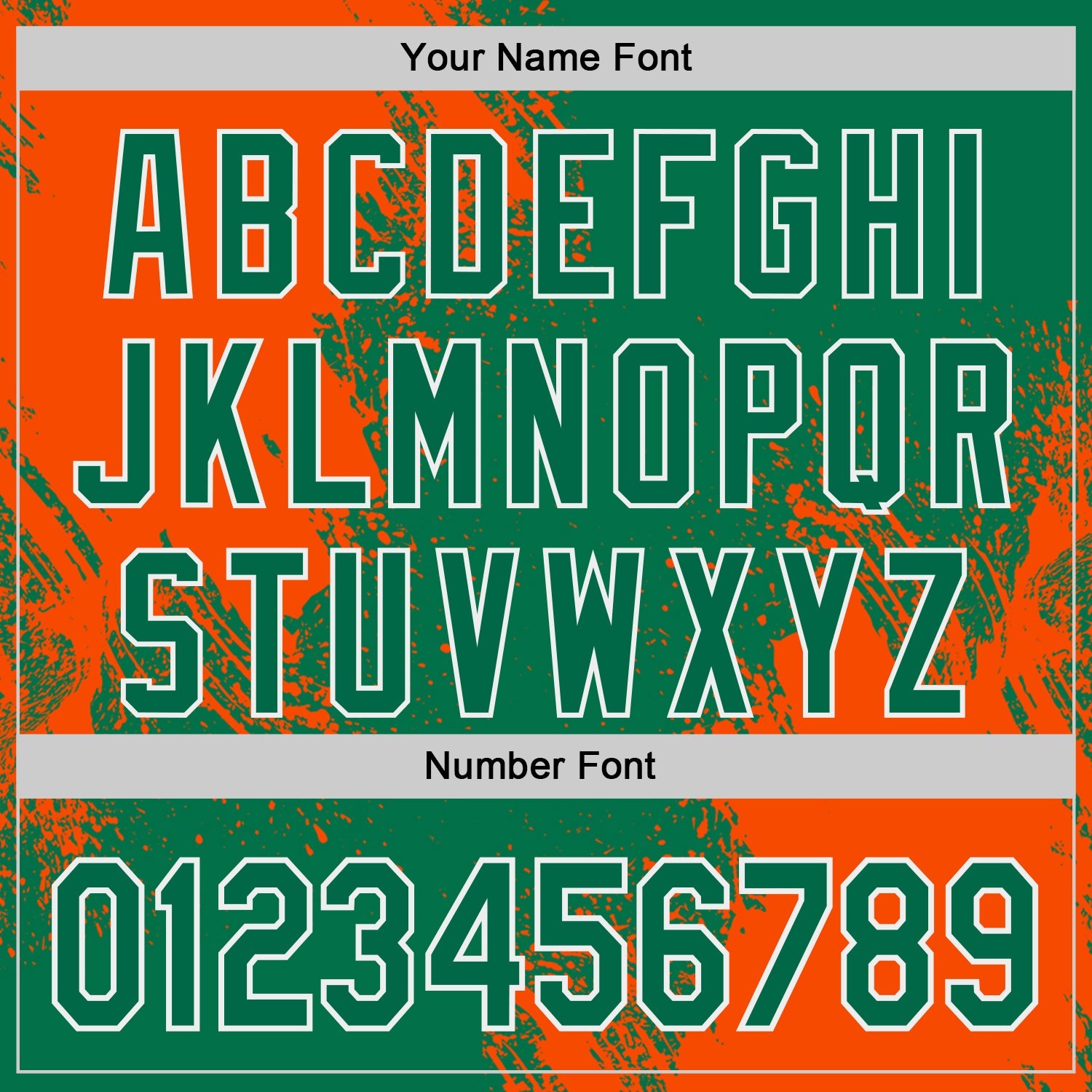Custom Kelly Green Orange-White Abstract Brush Stroke Authentic Baseball Jersey view 5