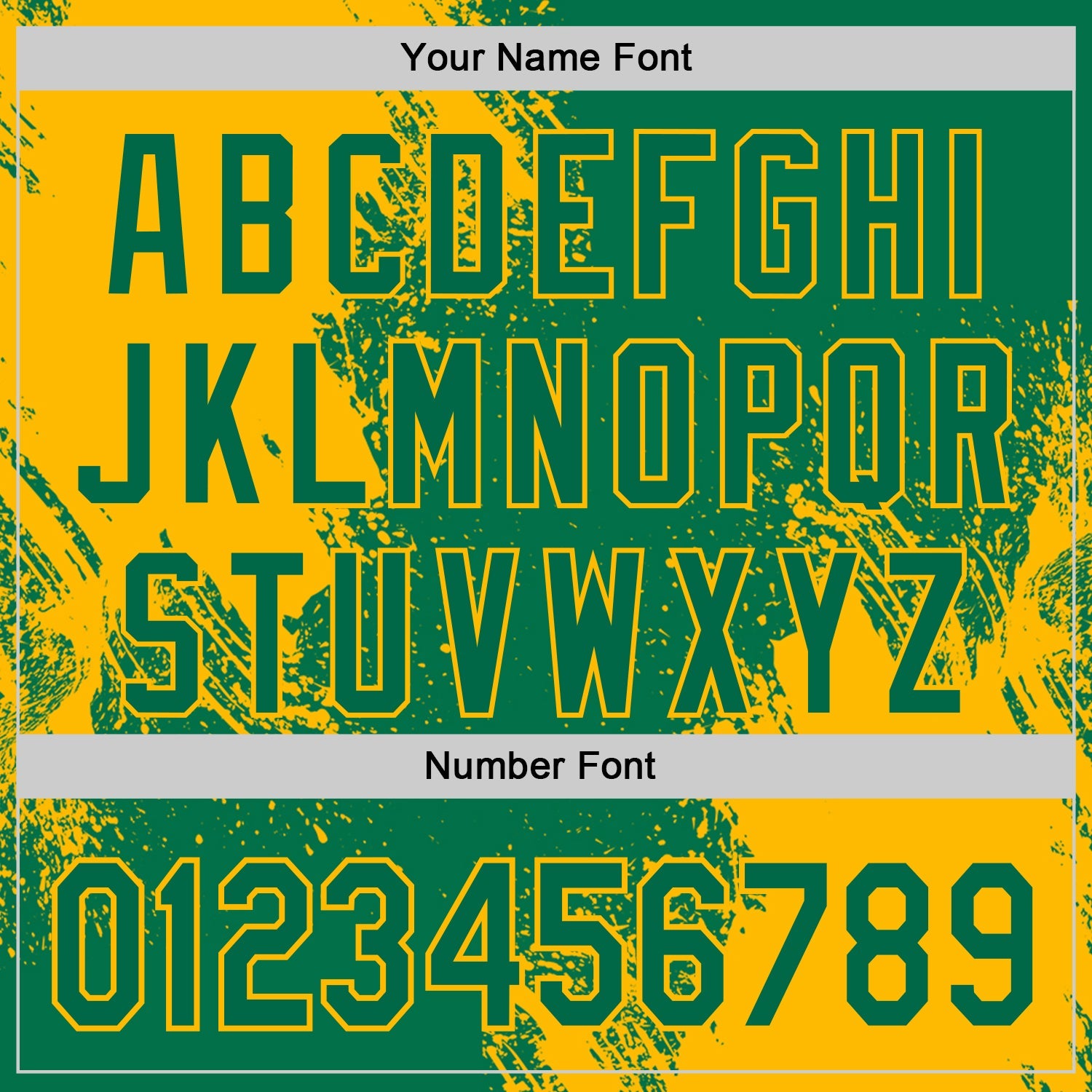 Custom Kelly Green-Gold Abstract Brush Stroke Authentic Baseball Jersey view 5
