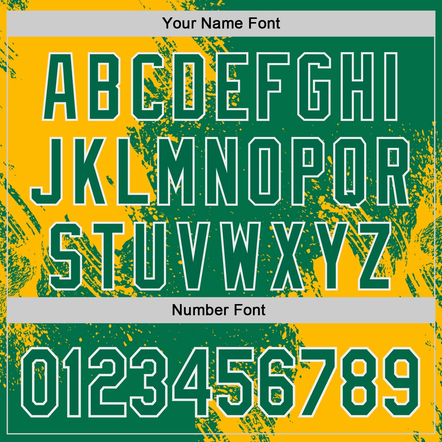 Custom Kelly Green Gold-White Abstract Brush Stroke Authentic Baseball Jersey view 5