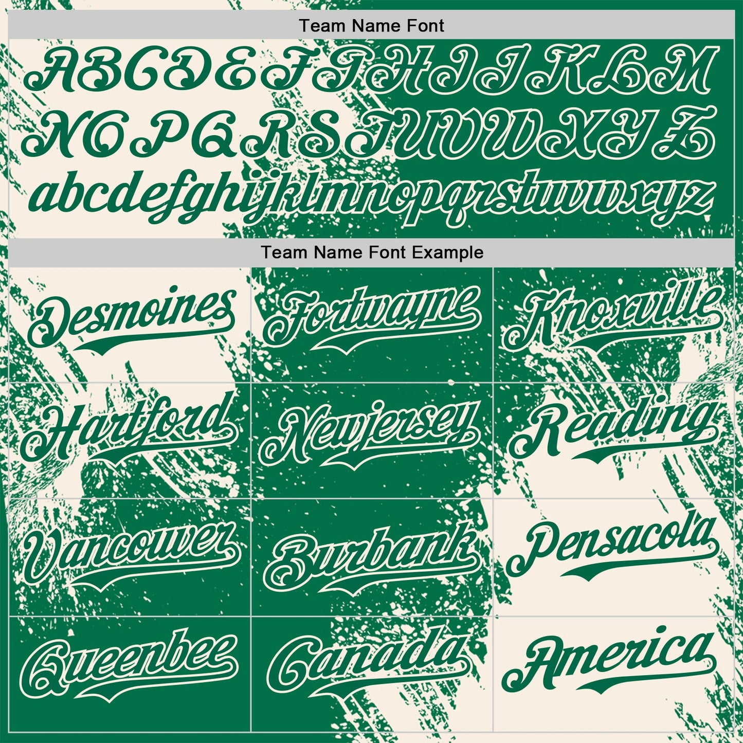 Custom Kelly Green-Cream Abstract Brush Stroke Authentic Baseball Jersey view 4