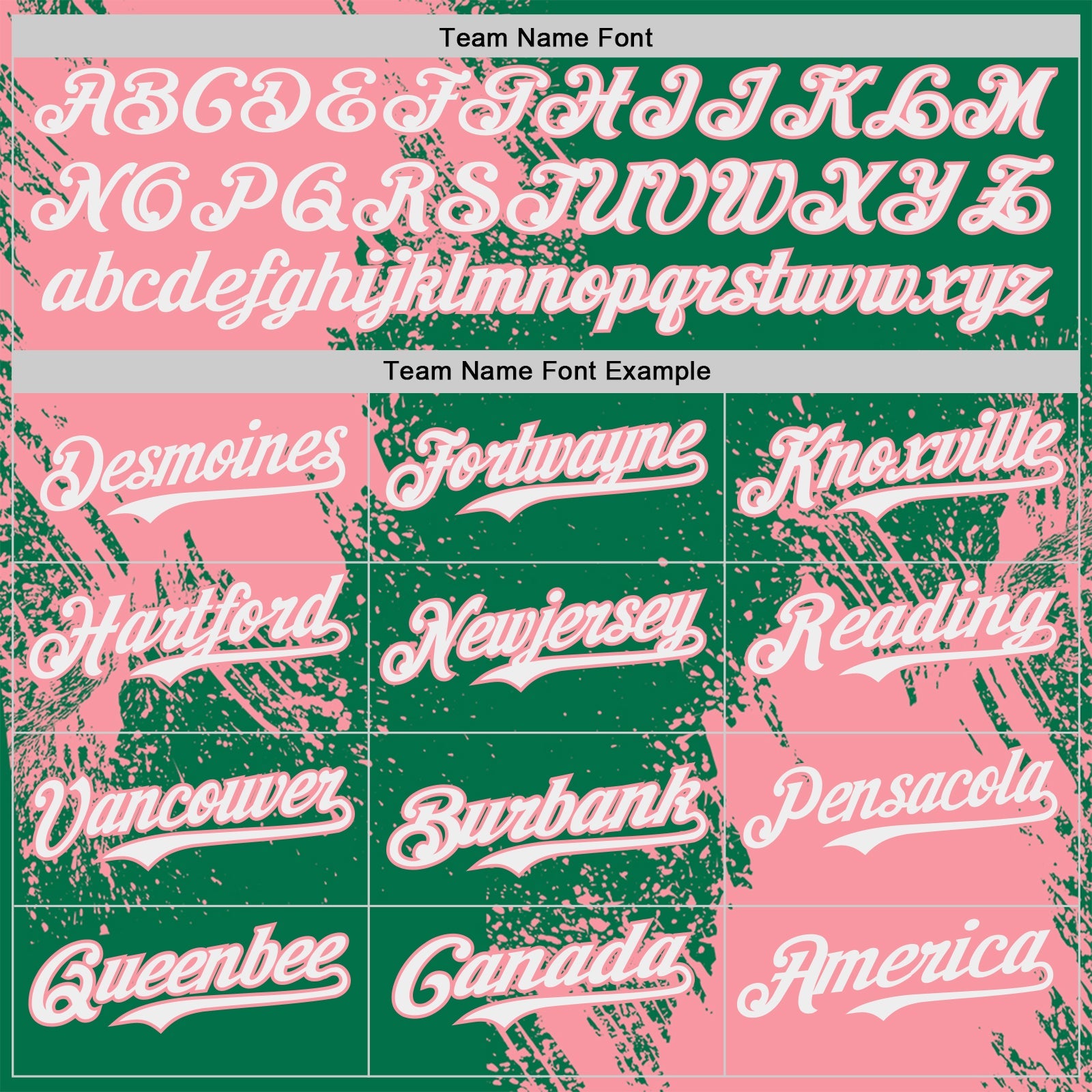 Custom Kelly Green White-Medium Pink Abstract Brush Stroke Authentic Baseball Jersey view 4