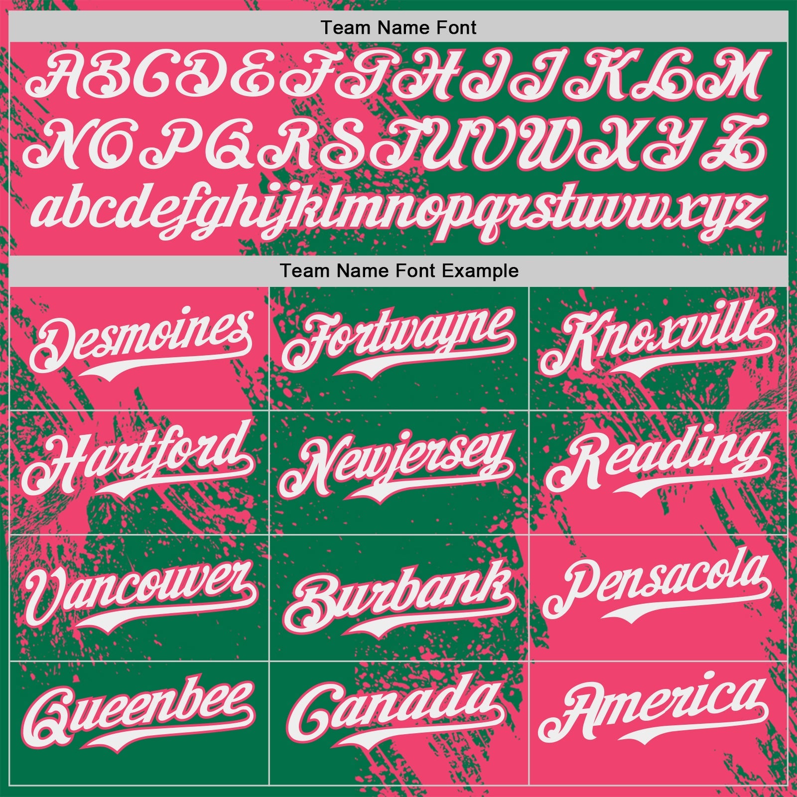 Custom Kelly Green White-Neon Pink Abstract Brush Stroke Authentic Baseball Jersey view 4