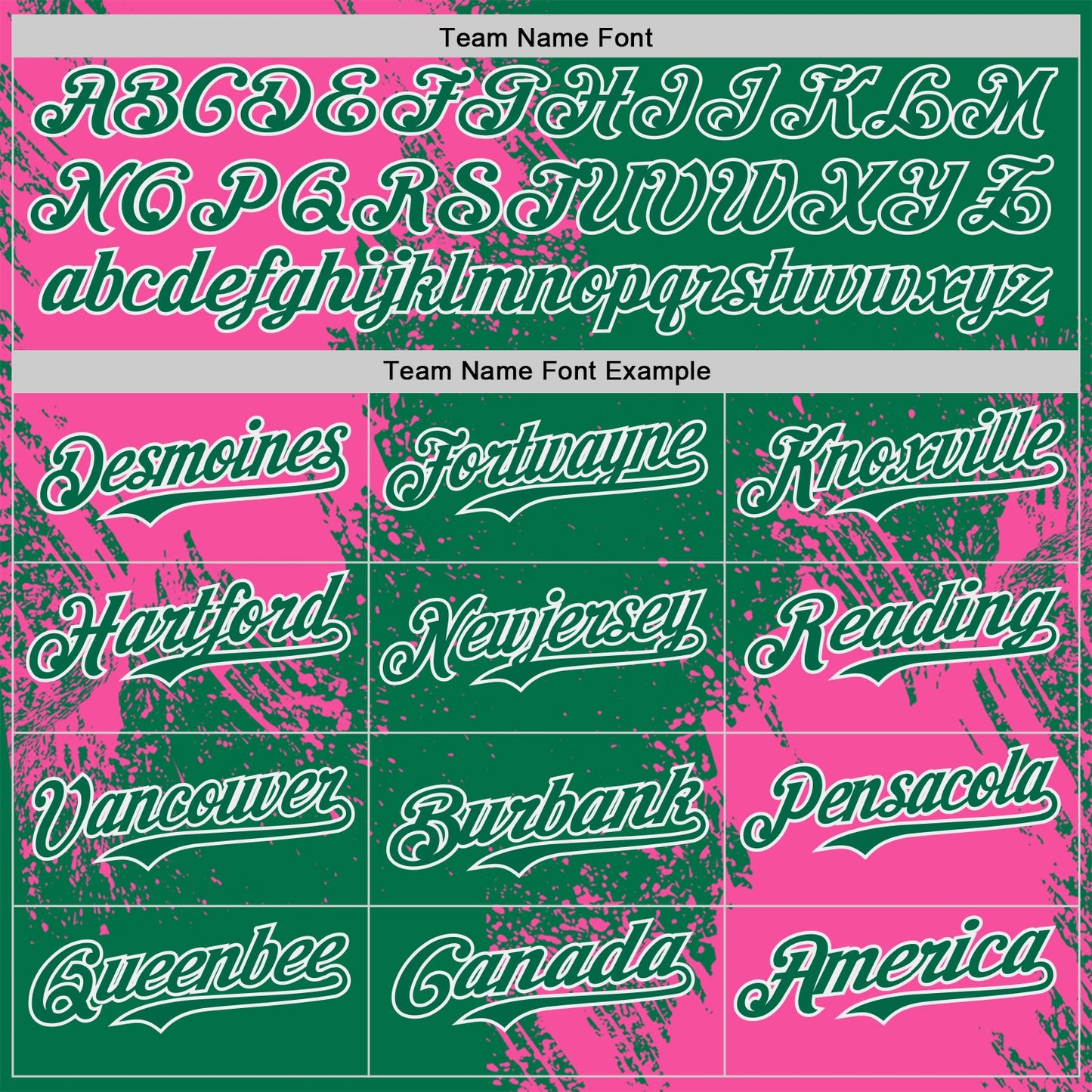 Custom Kelly Green Pink-White Abstract Brush Stroke Authentic Baseball Jersey view 4