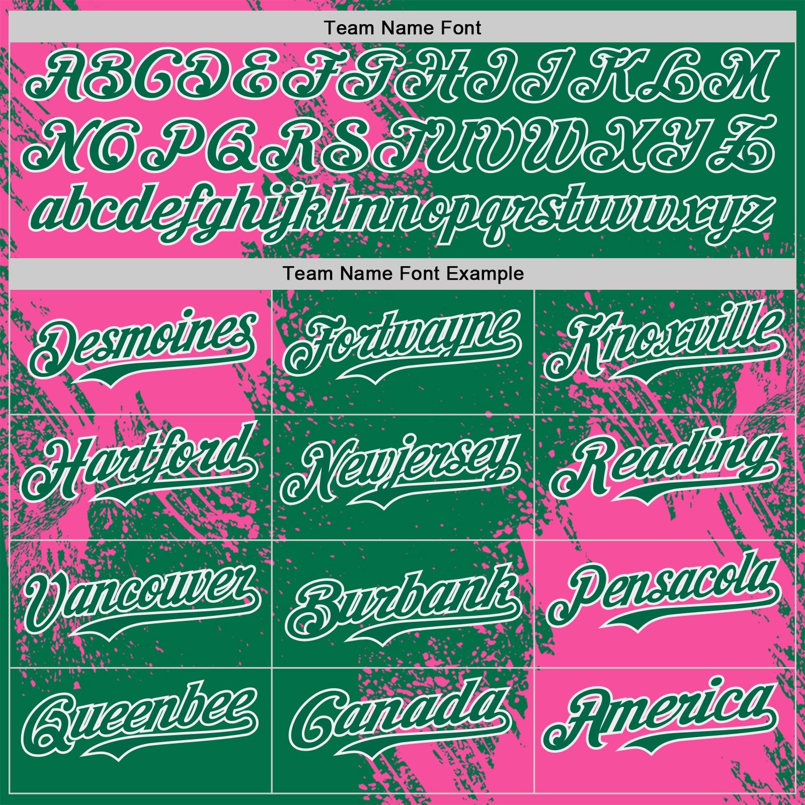 Custom Kelly Green Pink-White Abstract Brush Stroke Authentic Baseball Jersey view 4