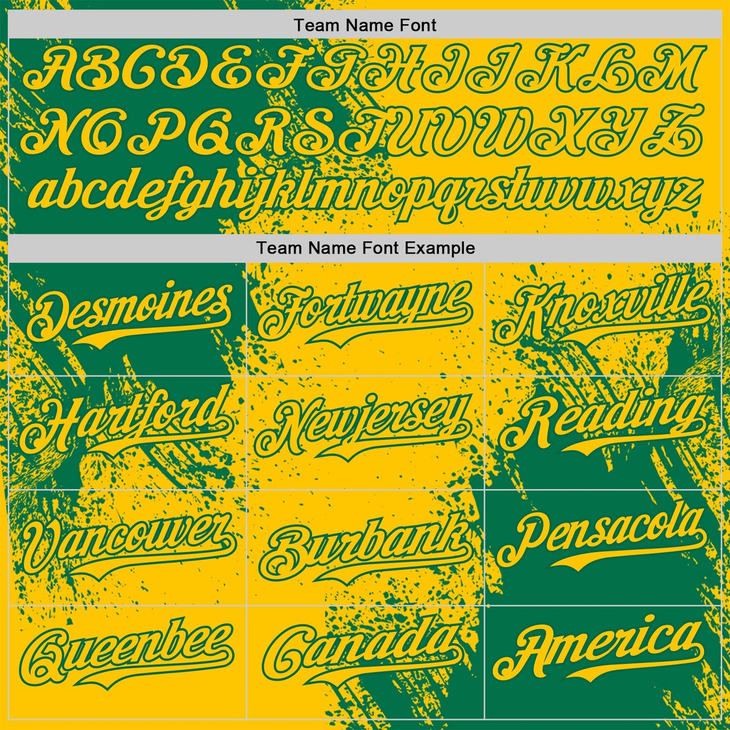 Custom Yellow-Kelly Green Abstract Brush Stroke Authentic Baseball Jersey view 4