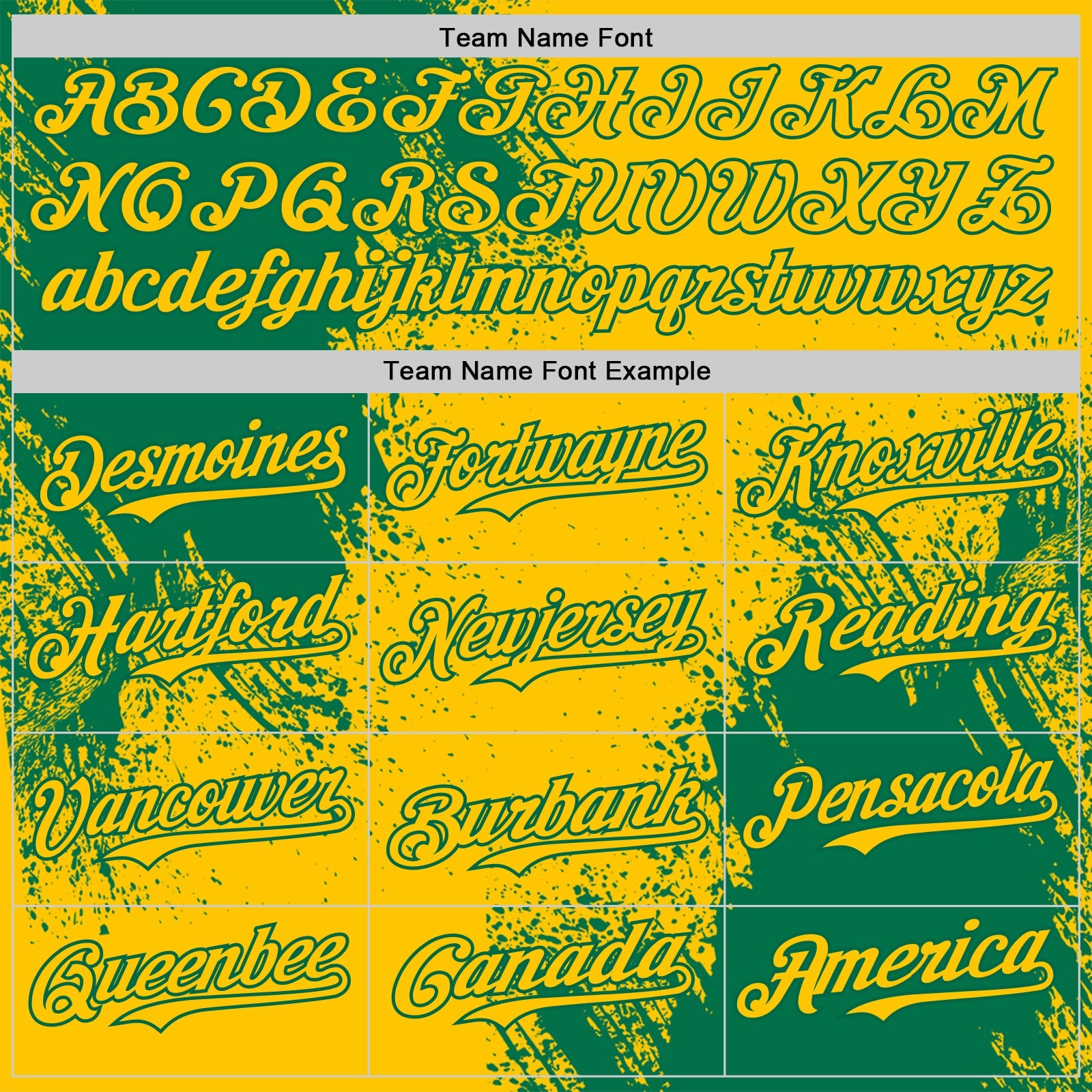 Custom Yellow-Kelly Green Abstract Brush Stroke Authentic Baseball Jersey view 4