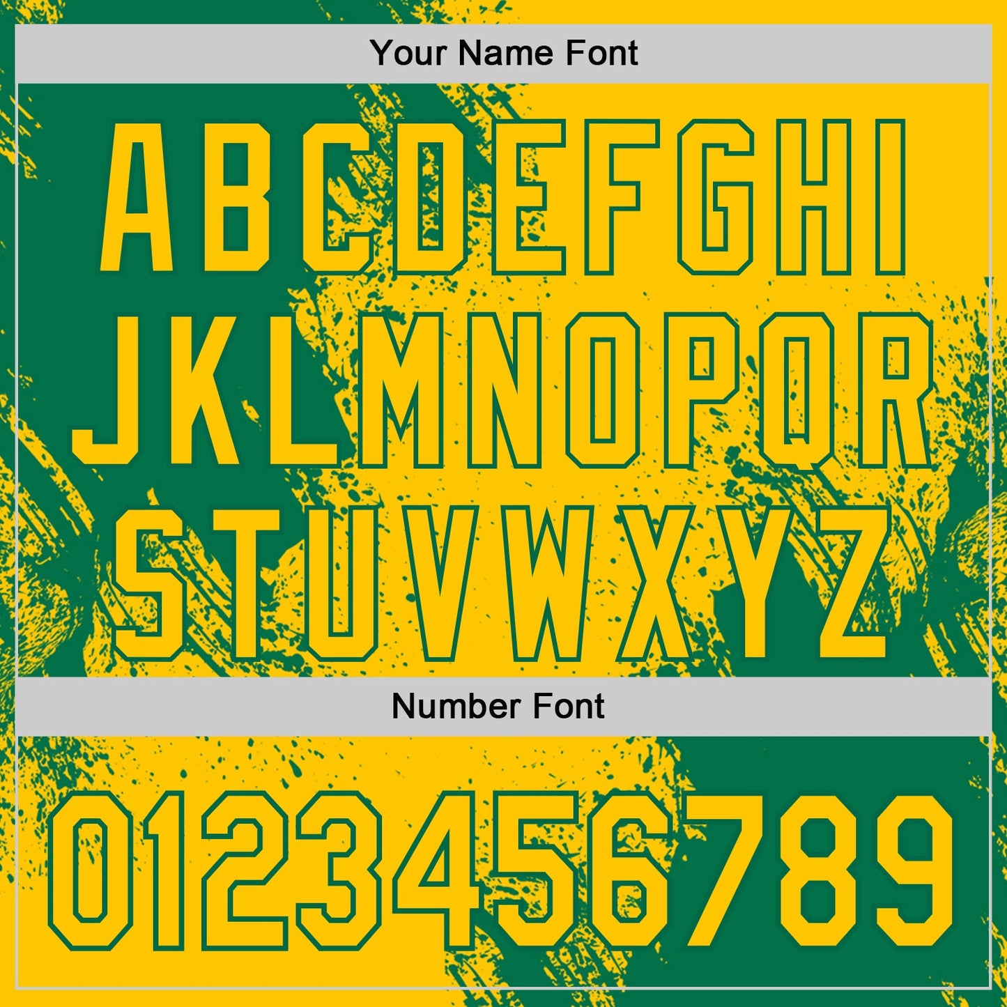 Custom Yellow-Kelly Green Abstract Brush Stroke Authentic Baseball Jersey view 5